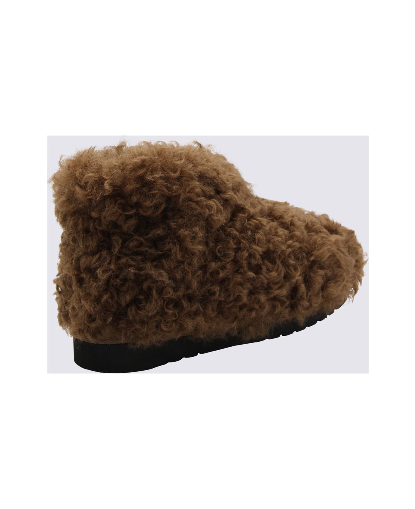 STAND STUDIO Brown Faux Fur Olivia Cropped Boots - Brown ブーツ
