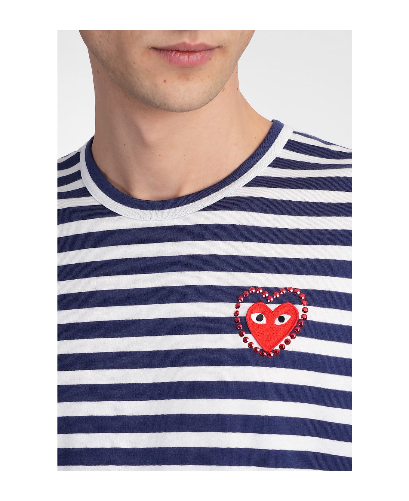 Comme des Garçons Play In Blue Cotton - blue