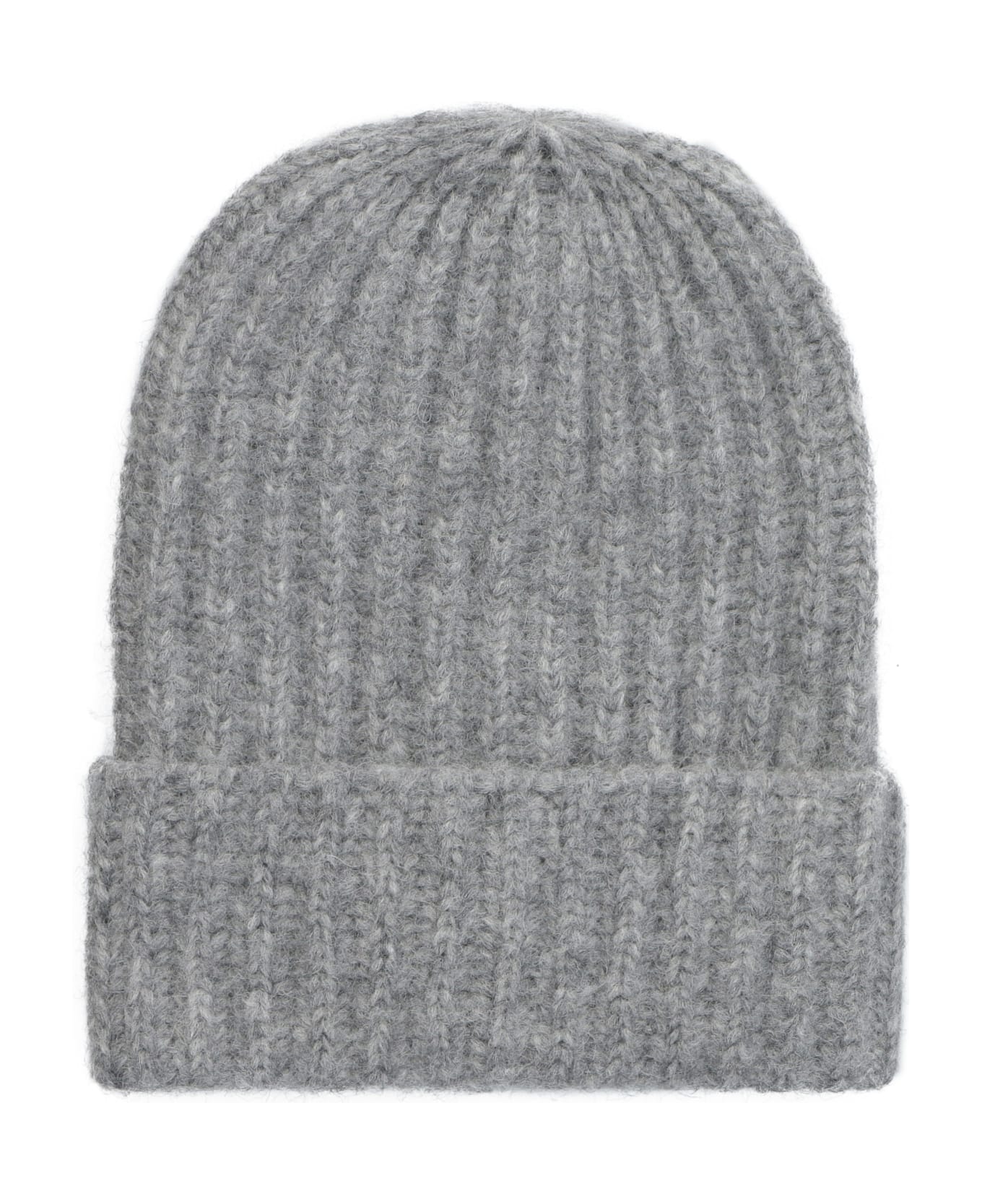 Malo Ribbed Knit Beanie - grey