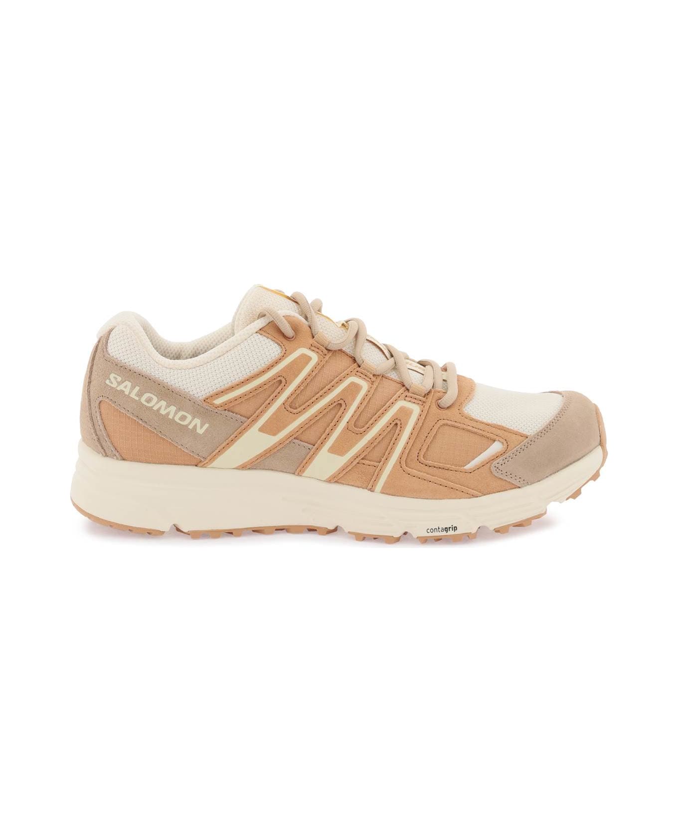 Salomon X-mission 4 Suede Sneakers - NATURAL SANDSTORM BLEACHED SAND (White)