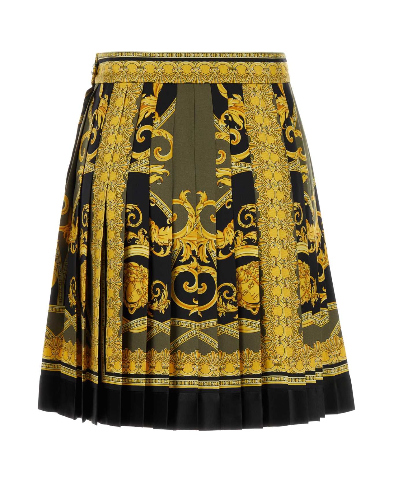 Versace Printed Silk Skirt - 5BC60