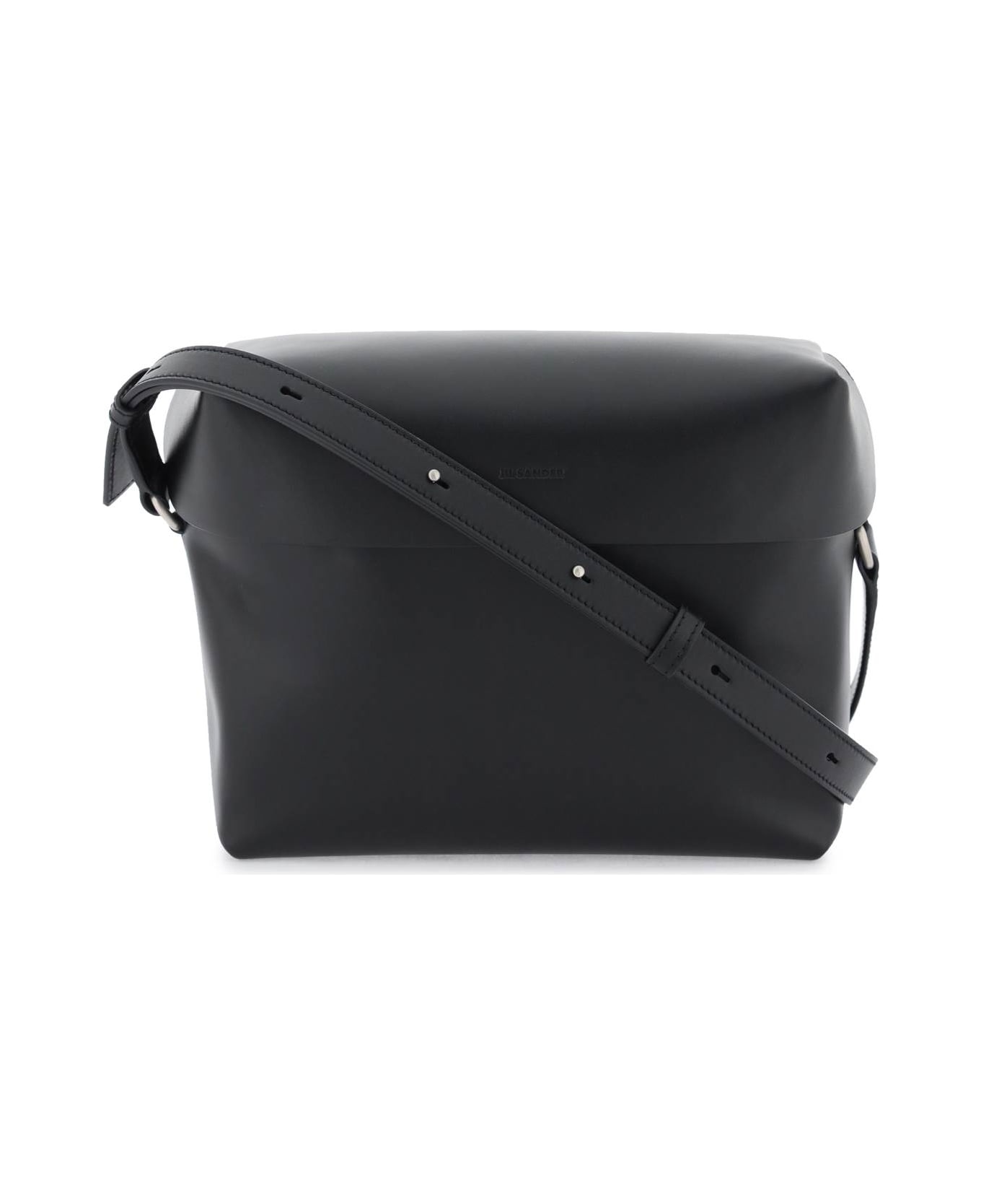 Jil Sander Leather Crossbody Bag - 001 BLACK