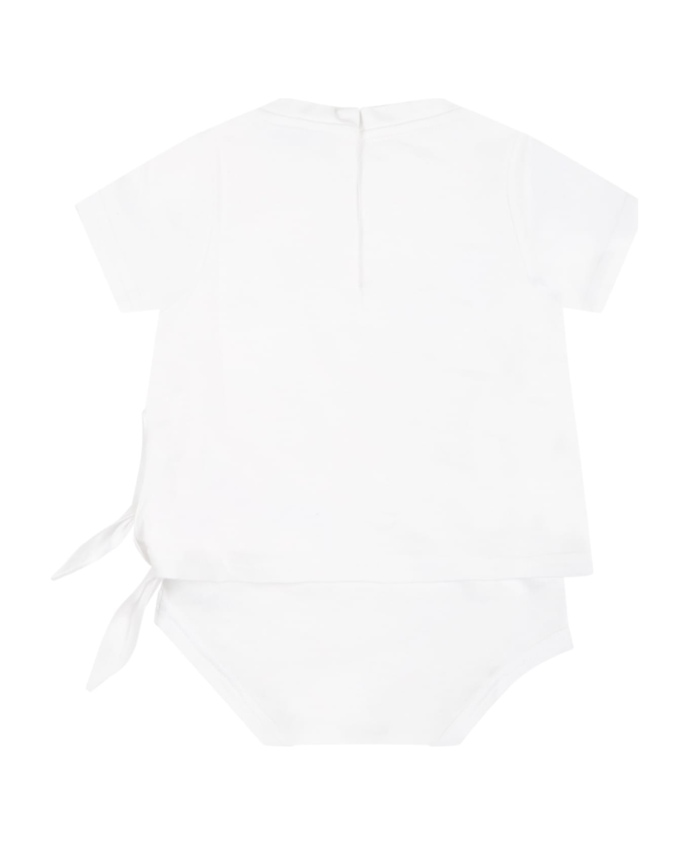 Dolce & Gabbana White T-shirt For Baby Girl With Writing - White