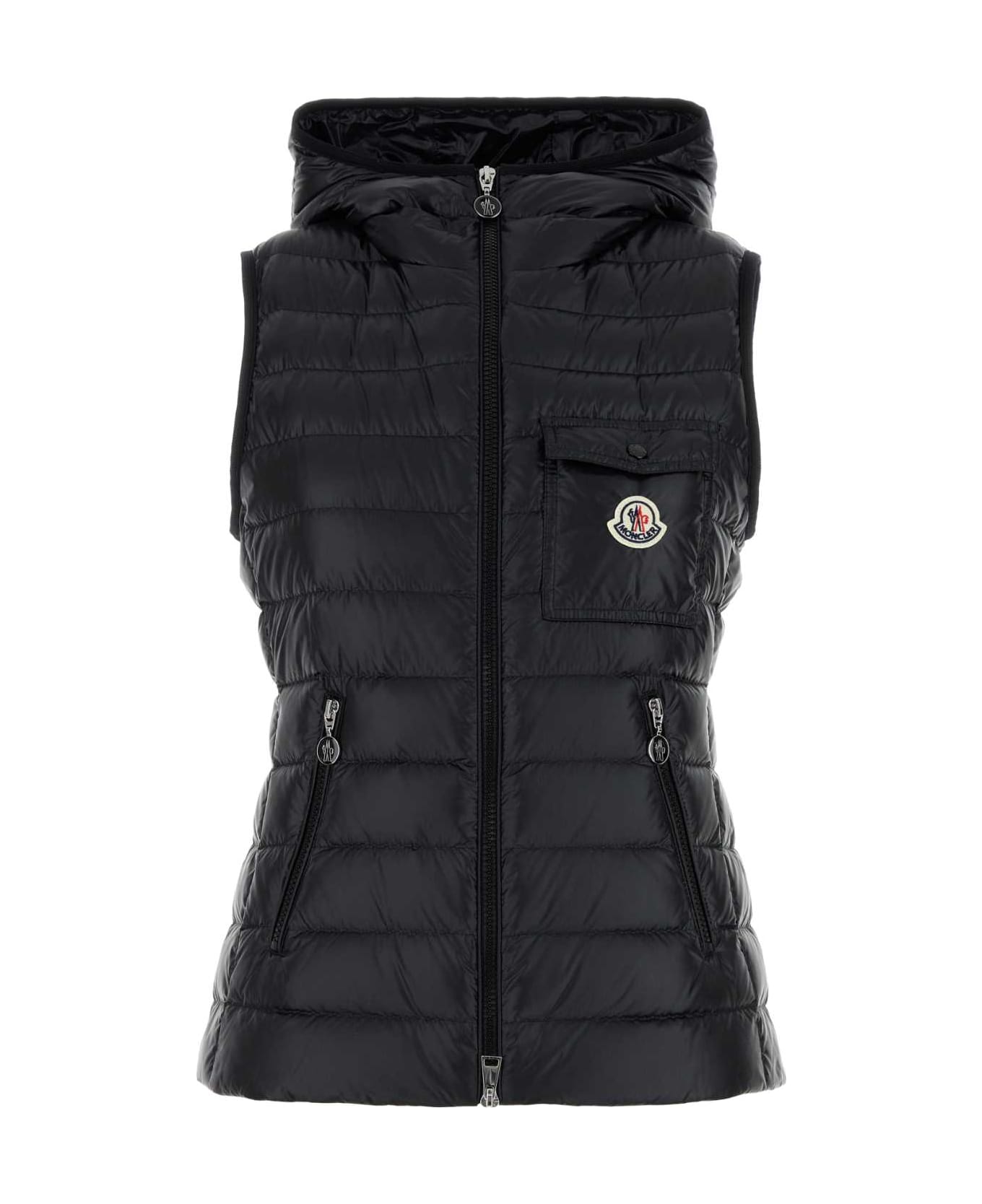 Moncler Black Nylon Glygos Down Jacket - Nero