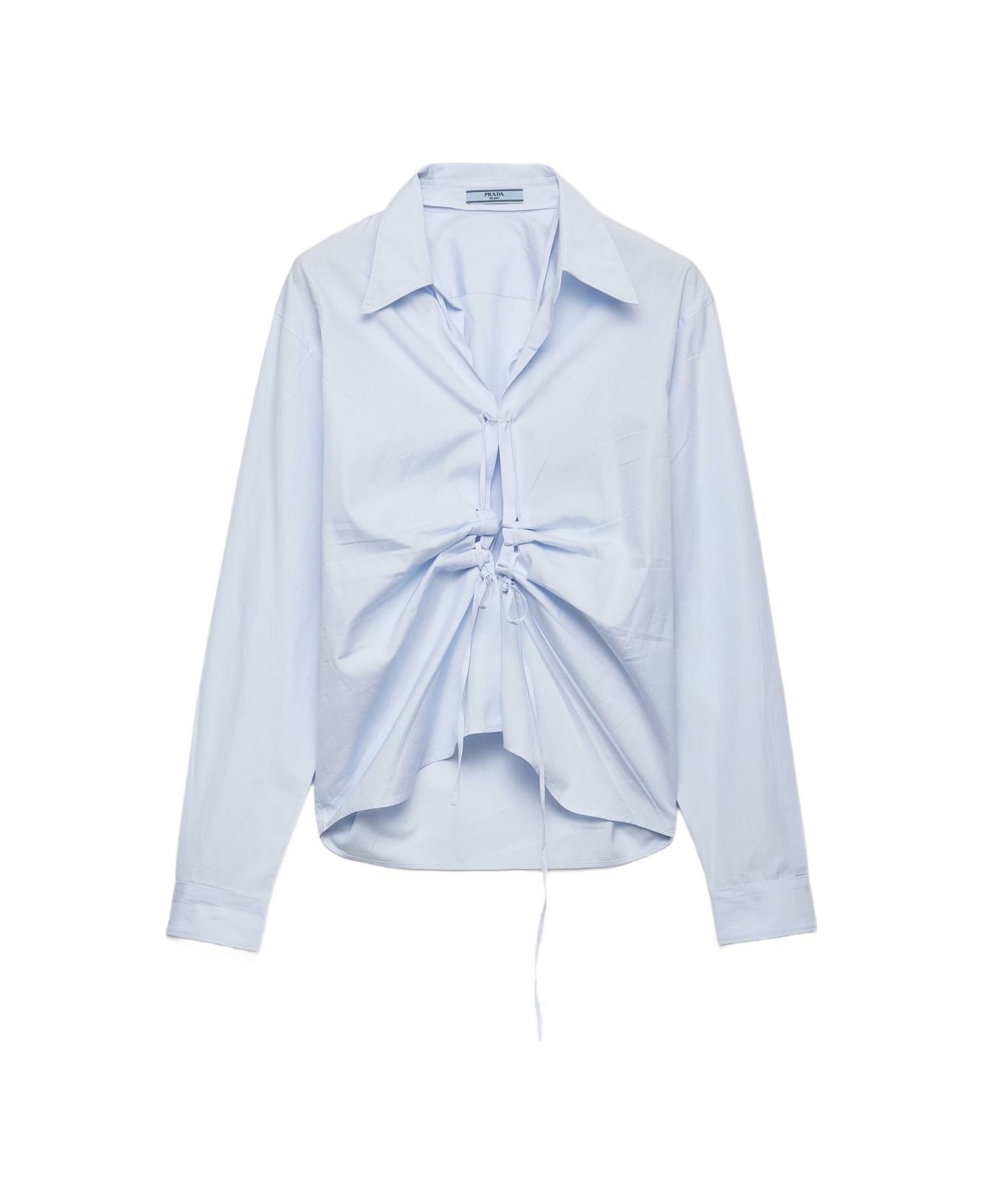 Prada Lace-up Shirt - Clear Blue