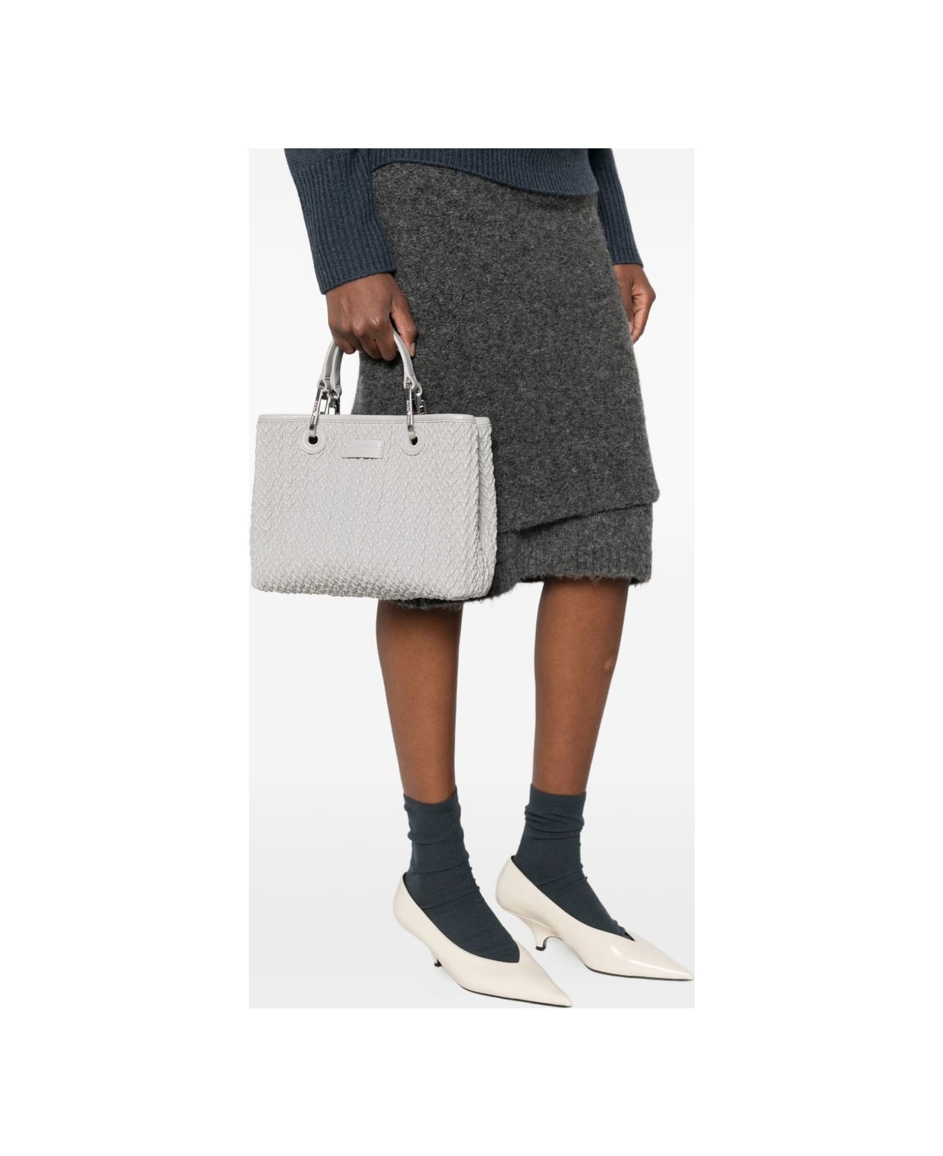 Emporio Armani Myea Small Shopping Bag - Grey