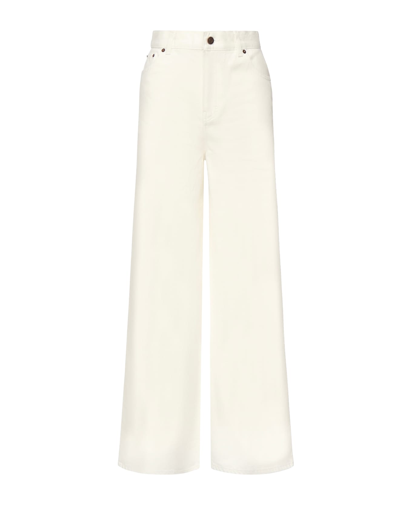 Chloé Wide Leg Denim Jeans - White