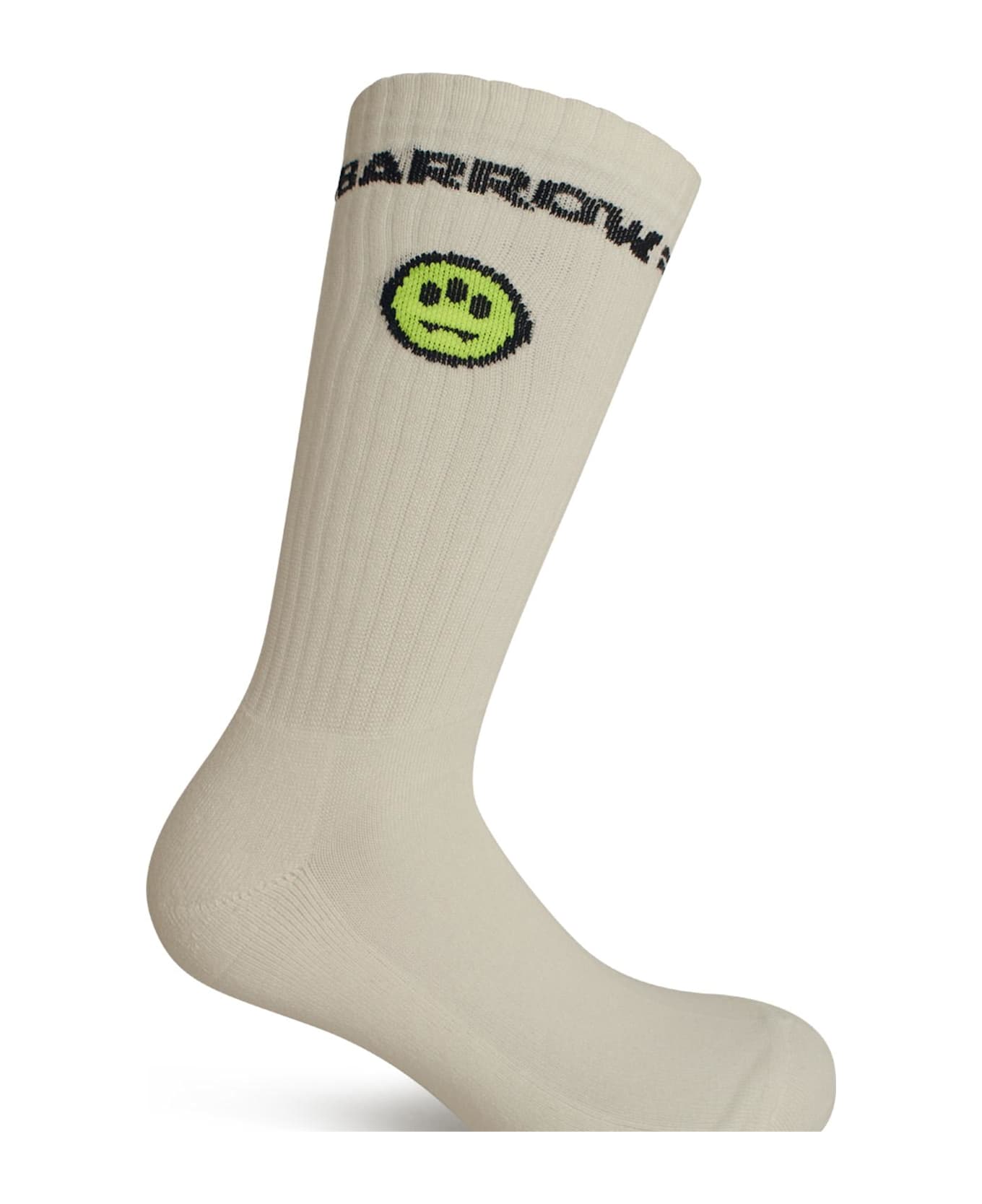 Barrow White Cotton Blend Socks - White