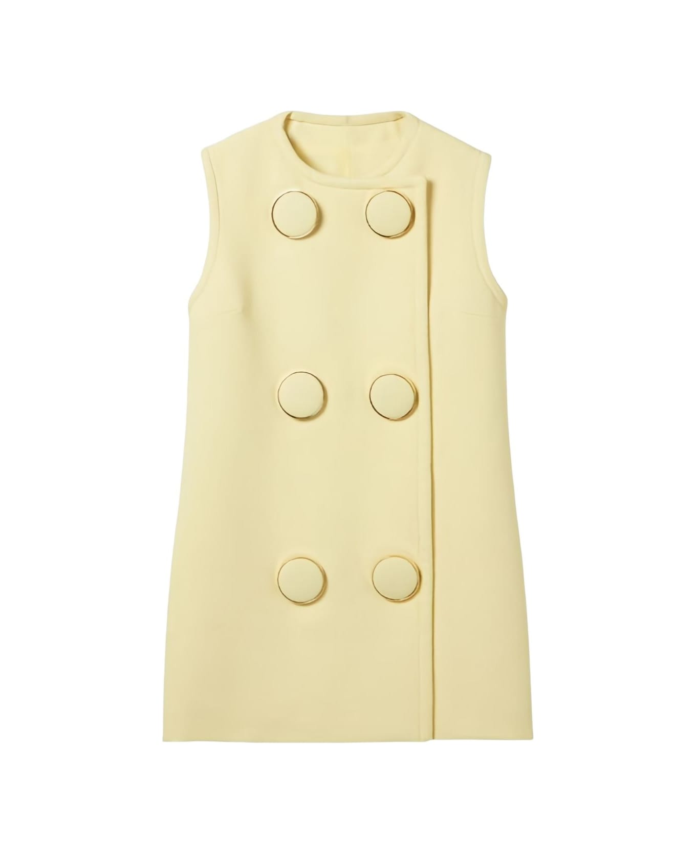 Gucci Buttoned Maxi Vest - Yellow