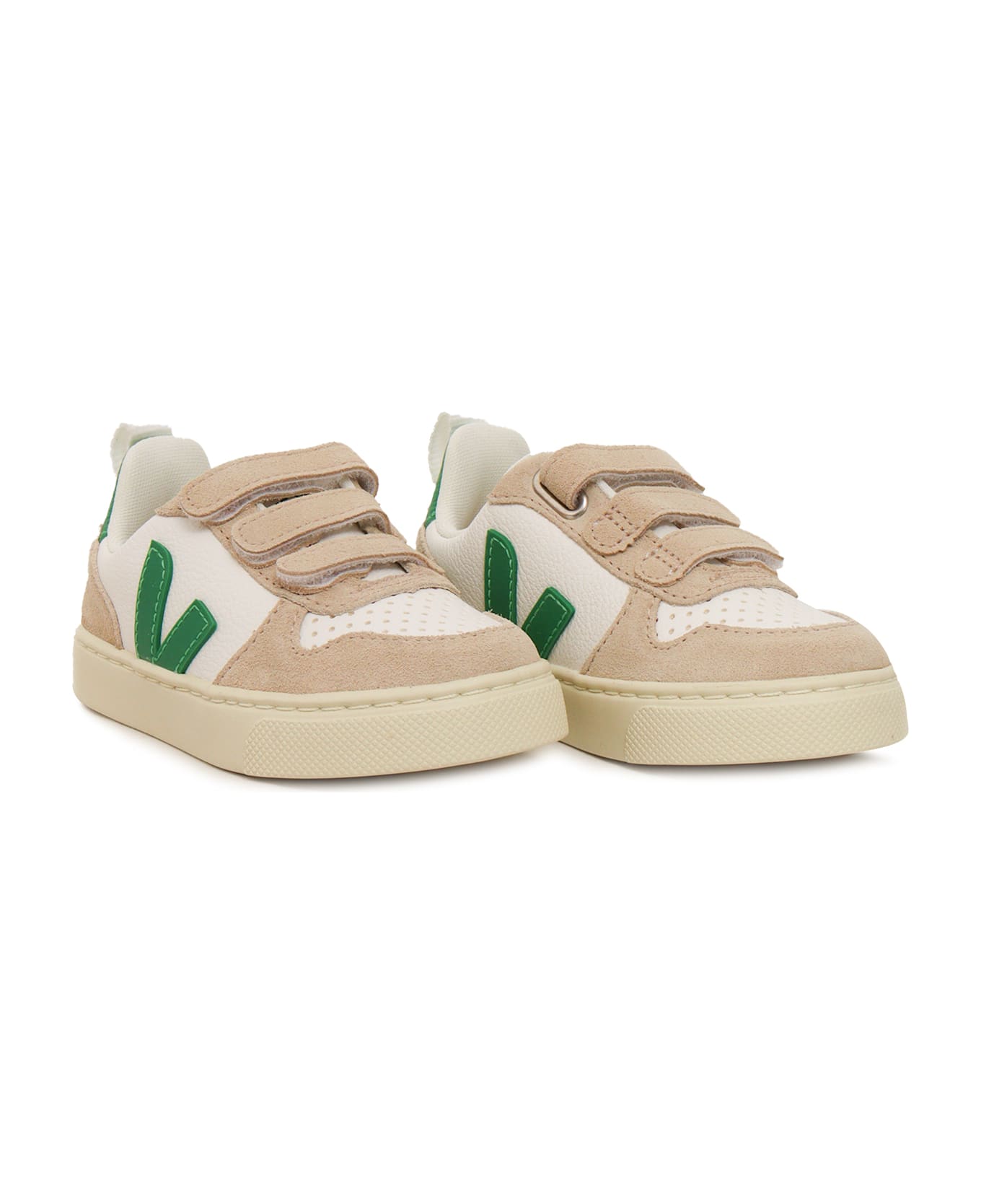 Veja Small V-10 Cf Ex-white_emeraude Sneakers - WHITE