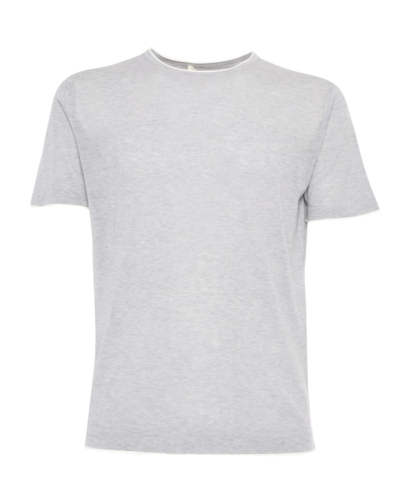 L.B.M. 1911 Gray Stretch Cotton T-shirt - GREY