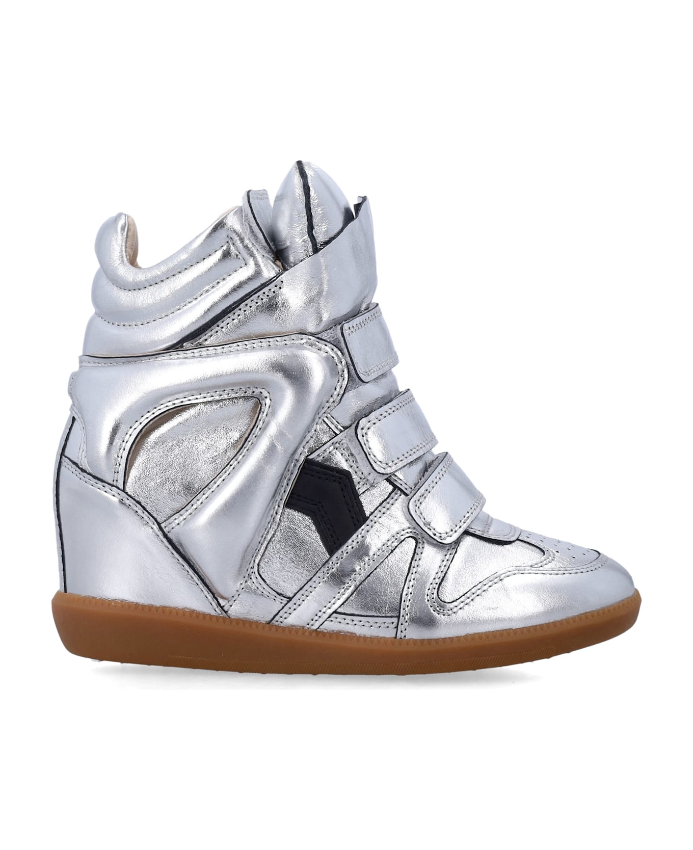 Isabel Marant Bekett Metallic Silver Sneakers - GUN METAL