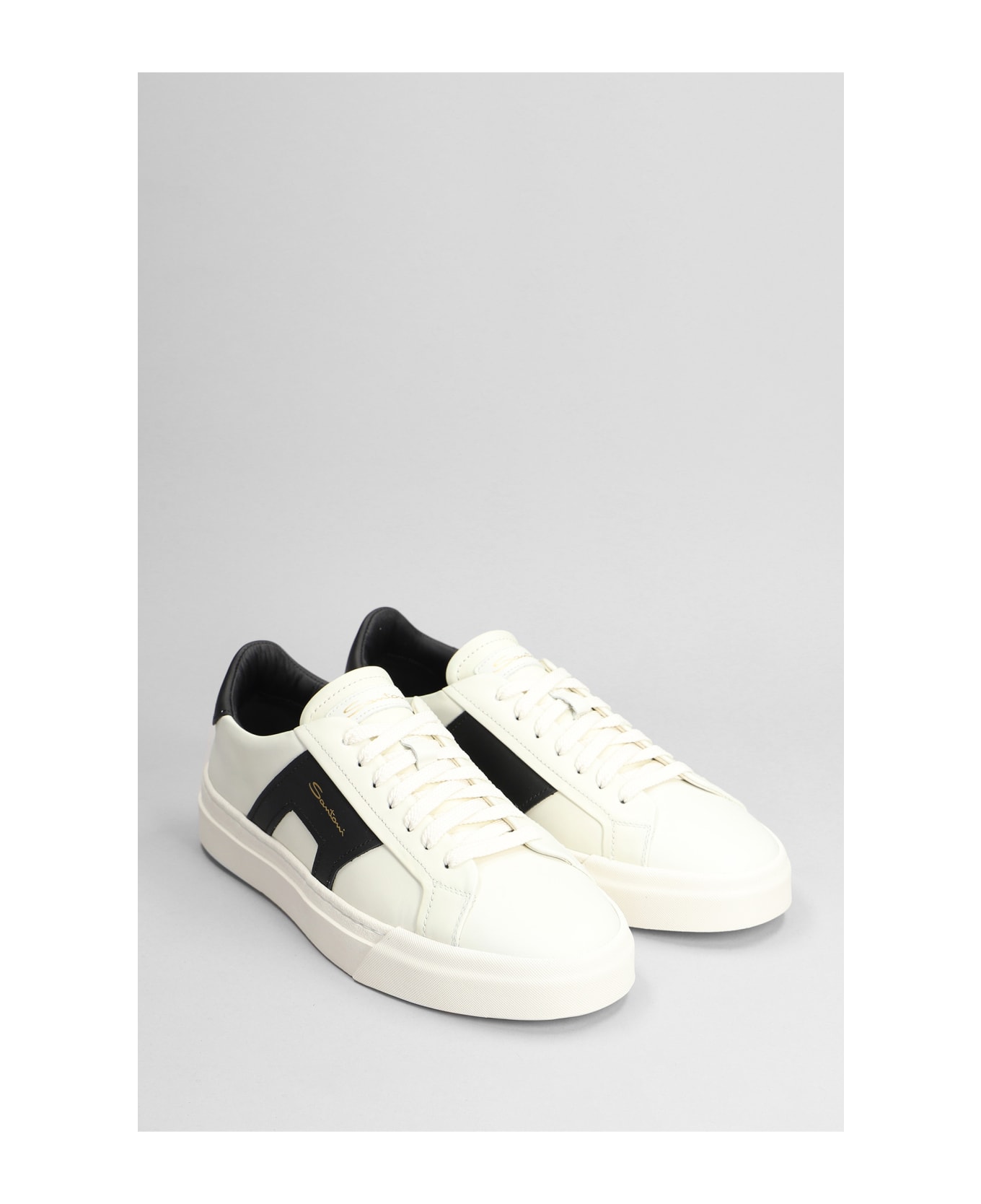 Santoni Dbs4 Sneakers In White Leather - white