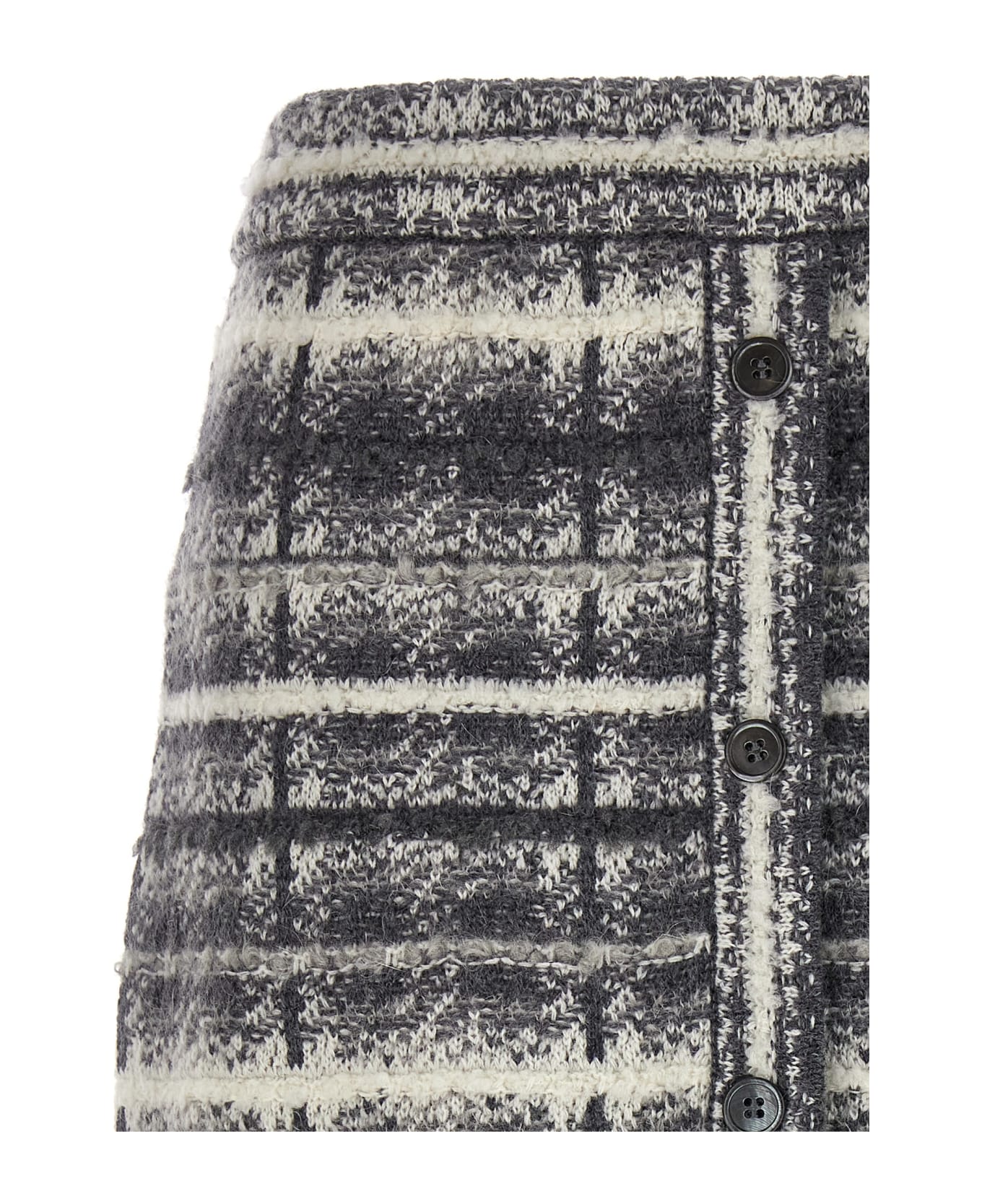 Thom Browne Tartan Skirt - Gray