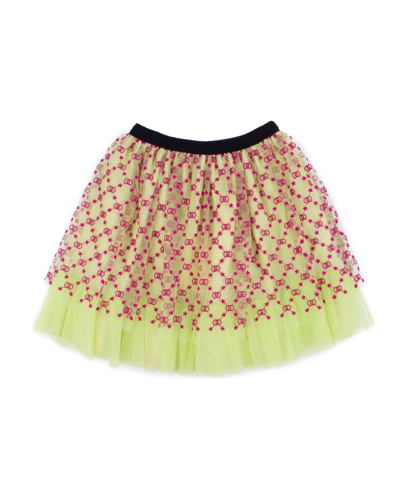 Gucci Tulle Skirt With Gg Stars - Multicolor