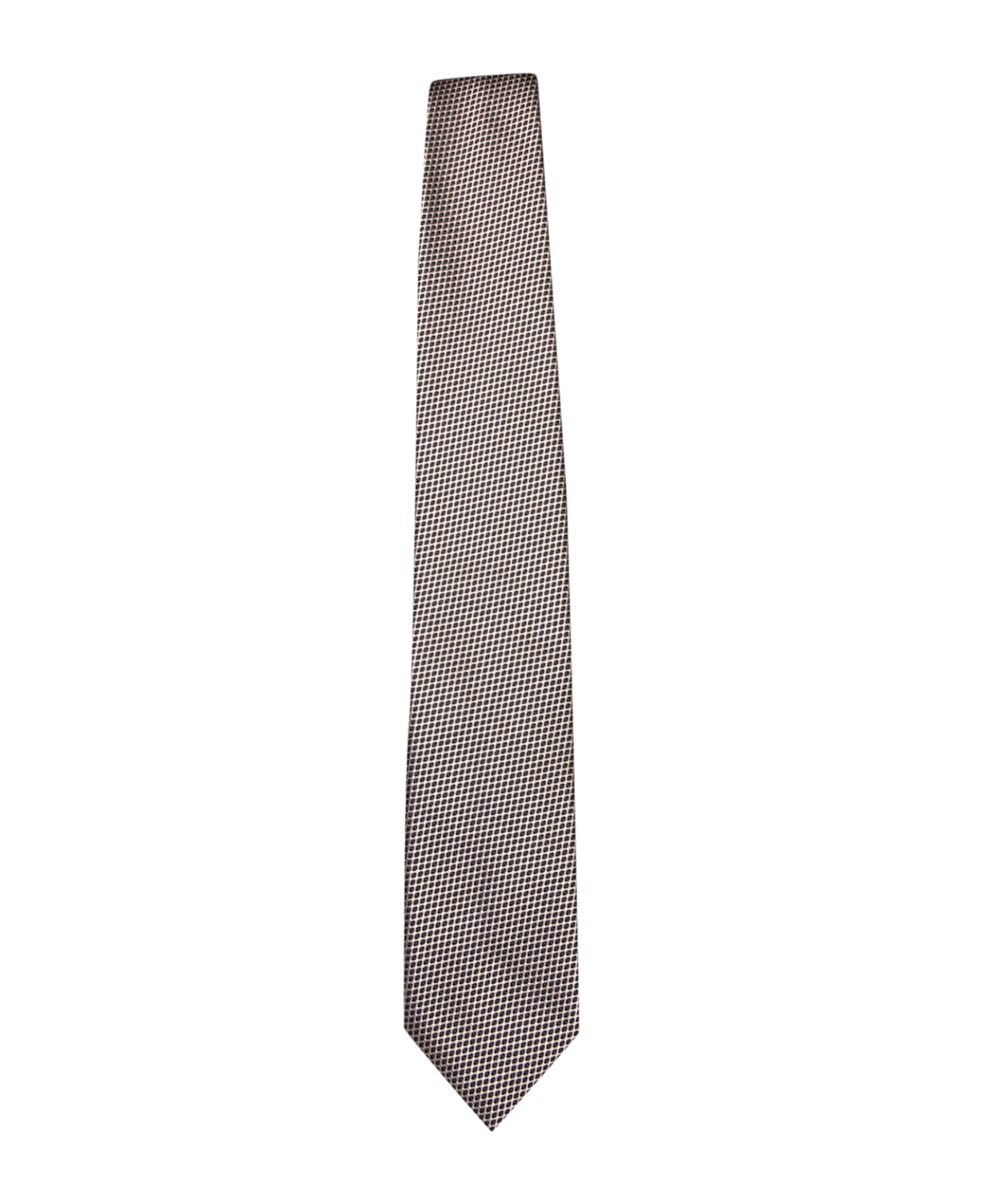 Tom Ford Micro-pattern Platinum Tie - Beige ネクタイ