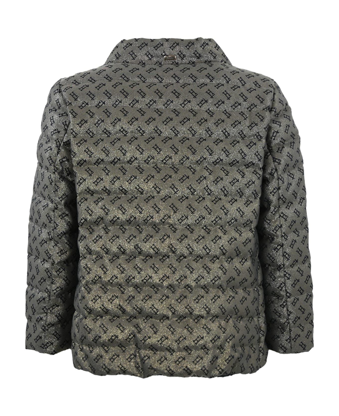 Herno Monogram Lurex Down Jacket - Oro/blu