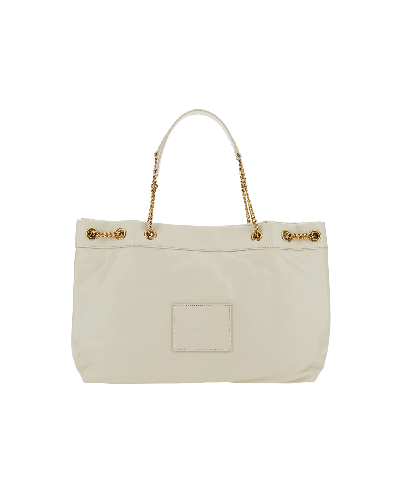 Marc Jacobs 
the Sack Bag
 White Shoulder Bag With Logo Embossed On The Front In Leather Woman - White
