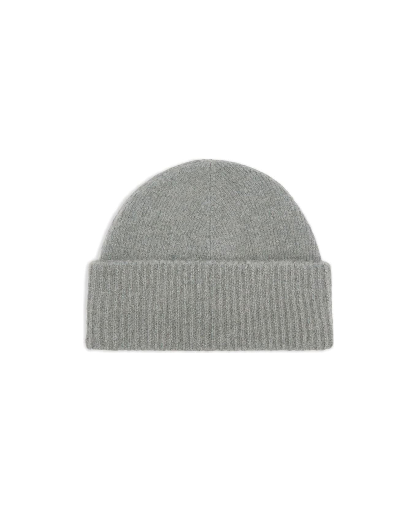 Ami Alexandre Mattiussi Ami De Coeur Wool Beanie - Grey