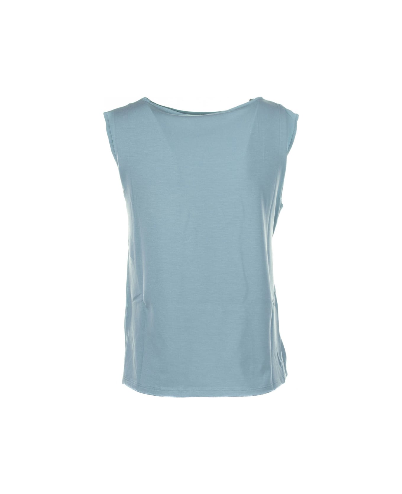 Weekend Max Mara Light Blue Sleeveless Top - ACQUAMARINA Tシャツ