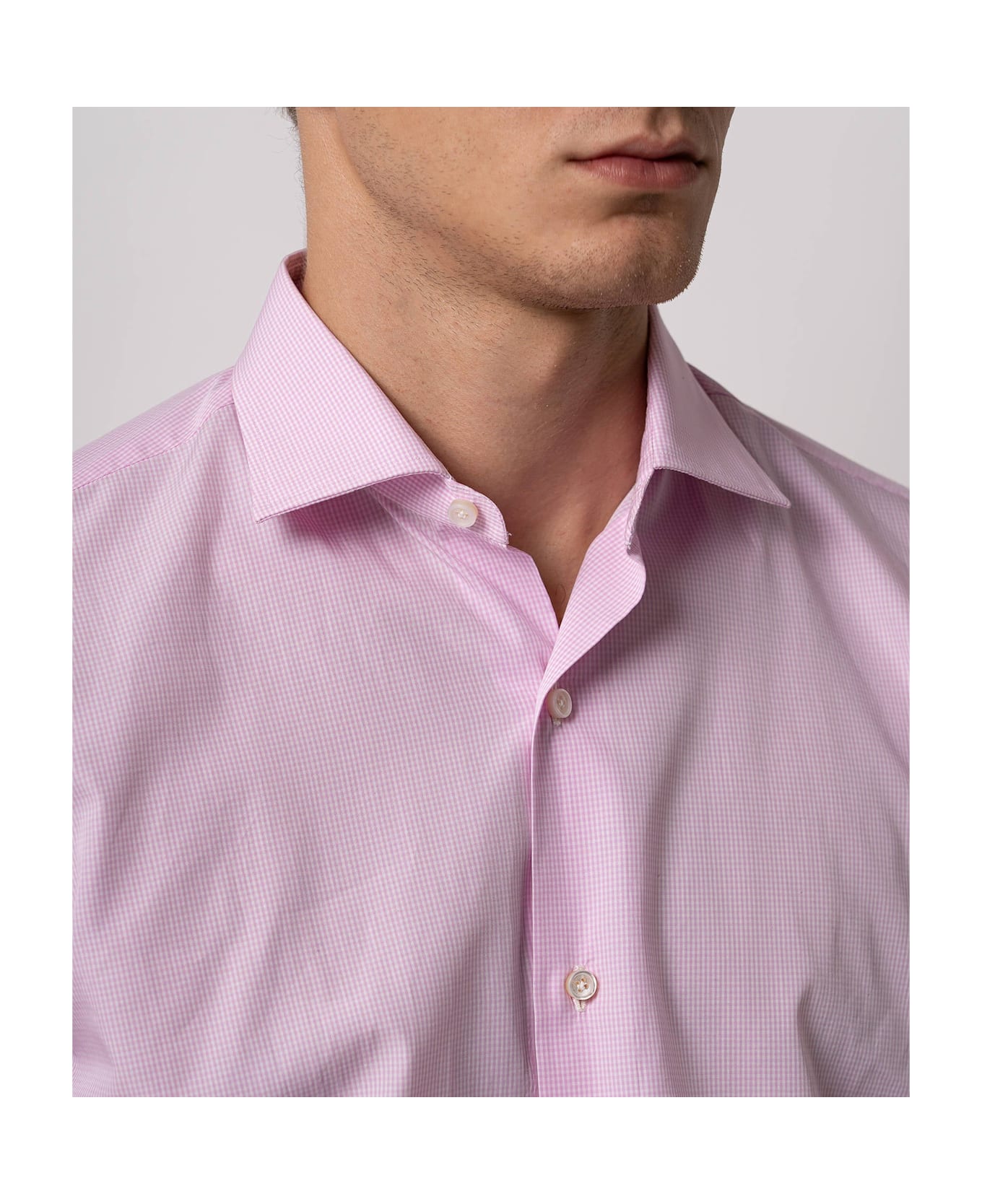 Larusmiani Tailored Cotton Shirt Mayfair Shirt - Pink