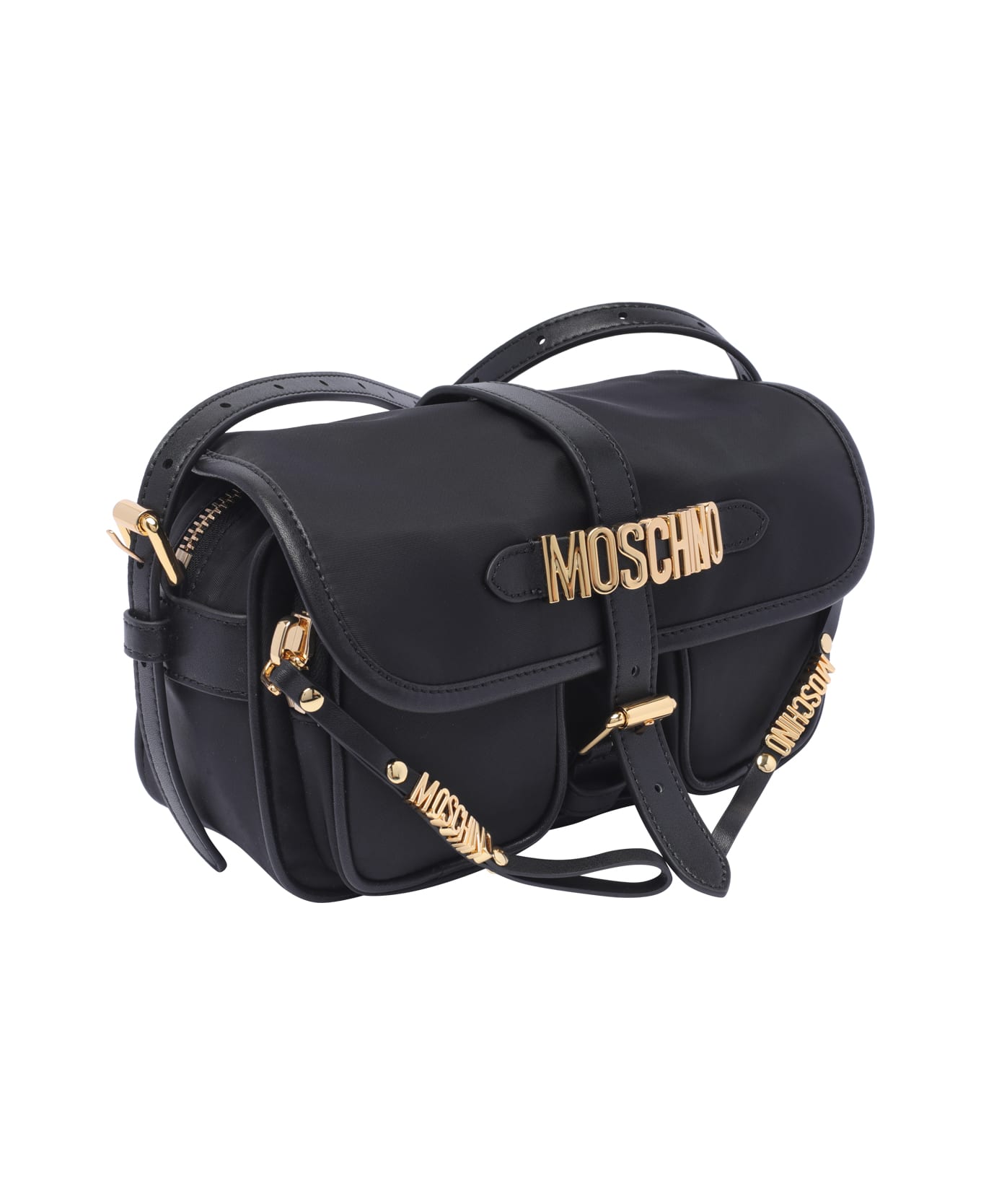 Moschino Logo Crossbody Bag - Black ショルダーバッグ