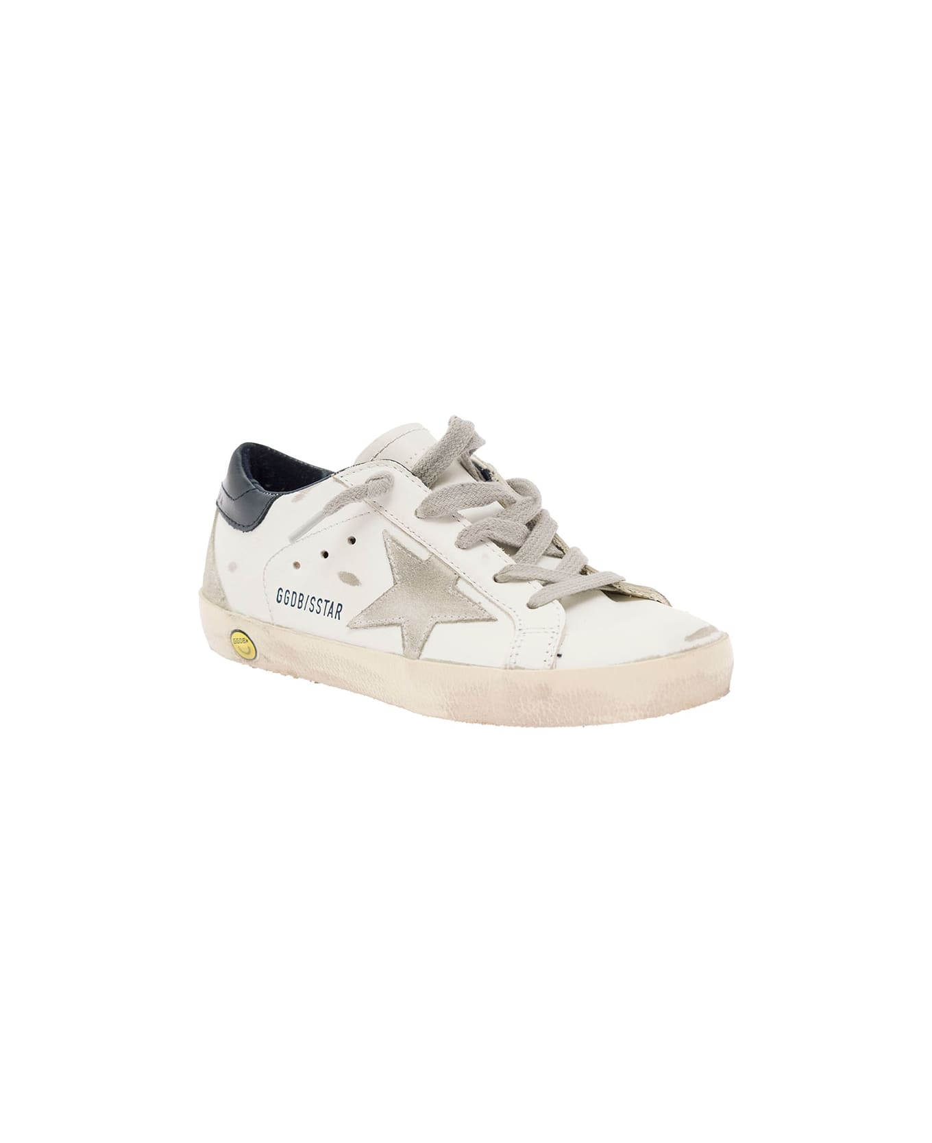 Golden Goose Kids Boy's White Leather And Suede Super Star Sneakers - White