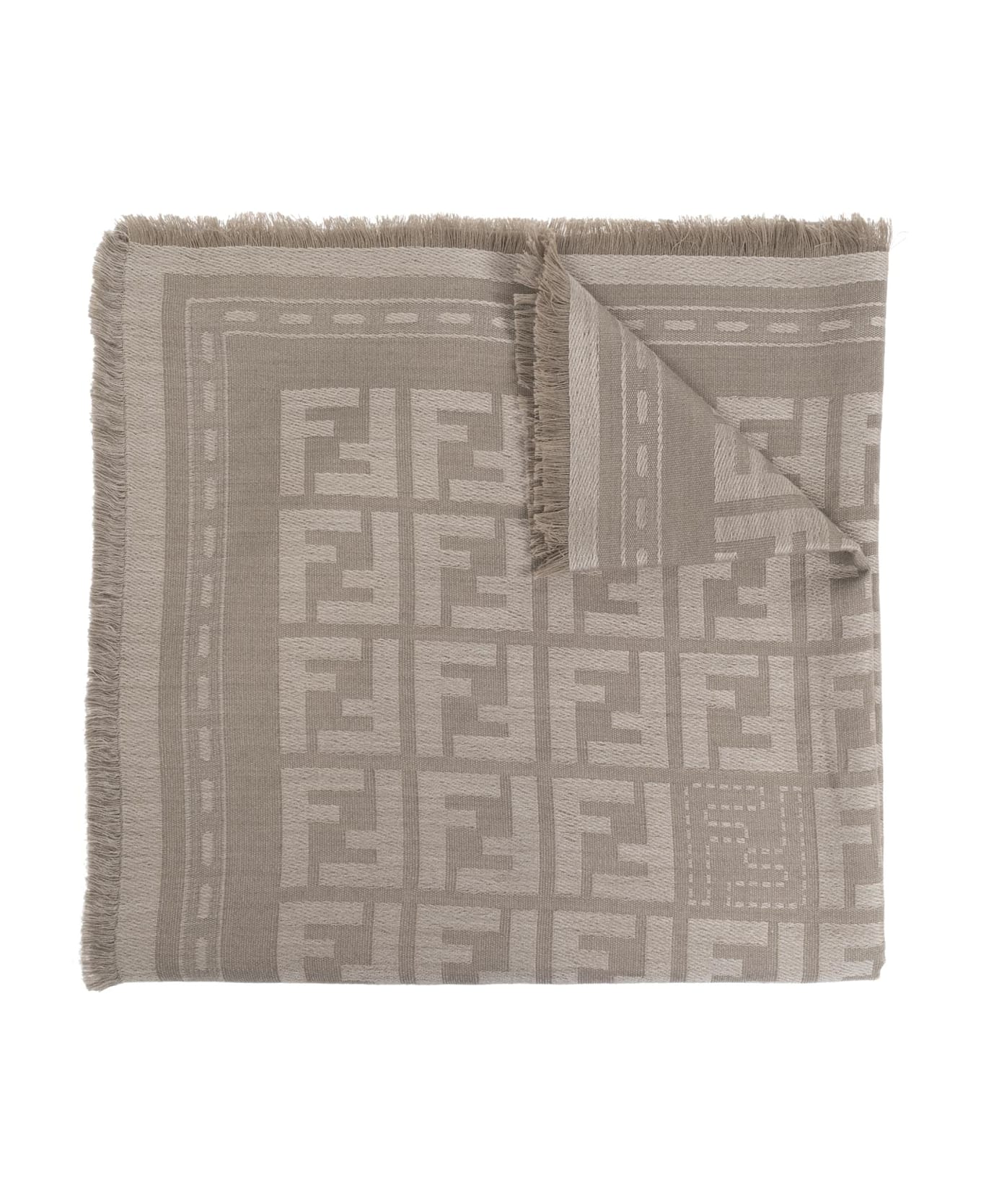 【FENDI】SCIALLE 135X135 FF◆FXT127ATZ9 FF Shawl Wool Gray | Fendi