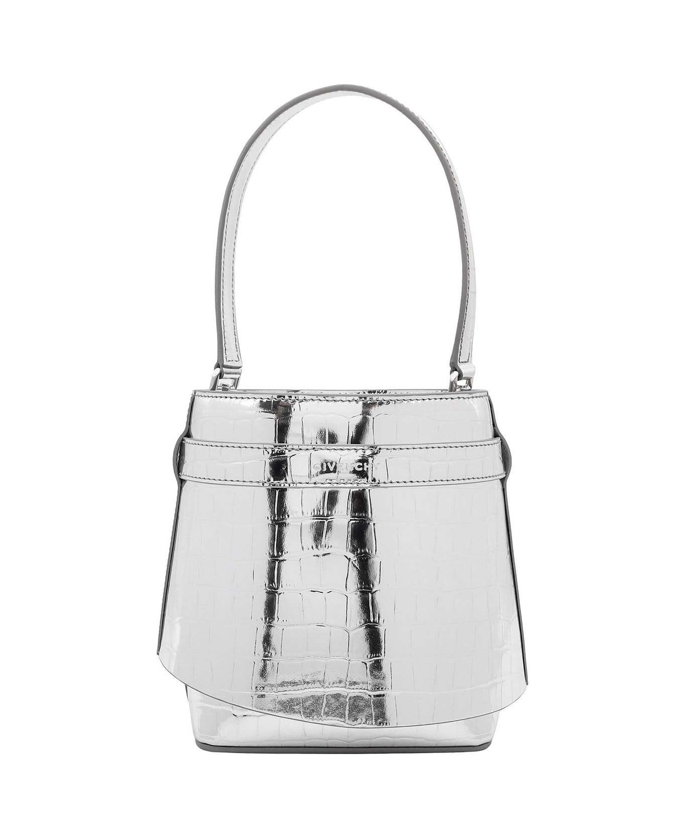 Givenchy Shark Lock Bucket Bag - Silver