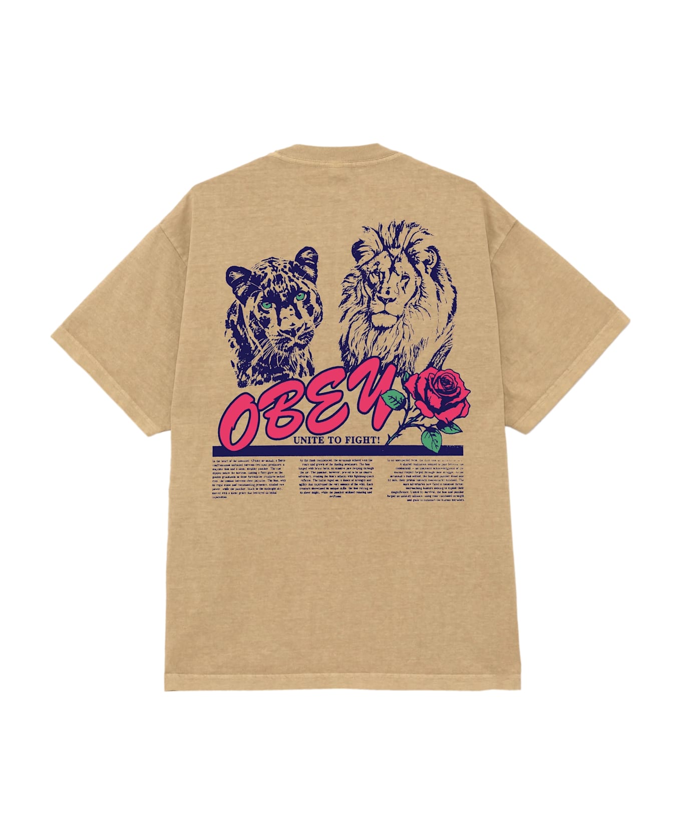 Obey Unite & Fight Tee - Ltk Pigment Light Khaki