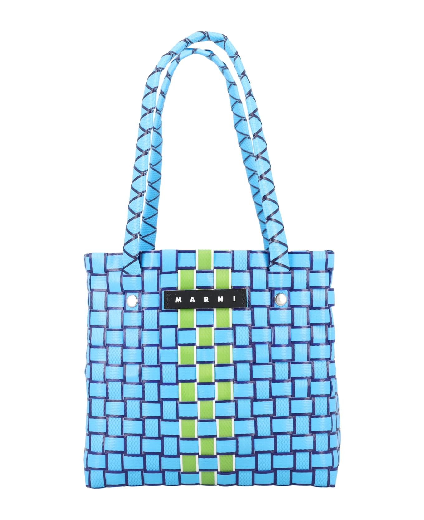 Marni LOGO Box Basket Bag - BLUE