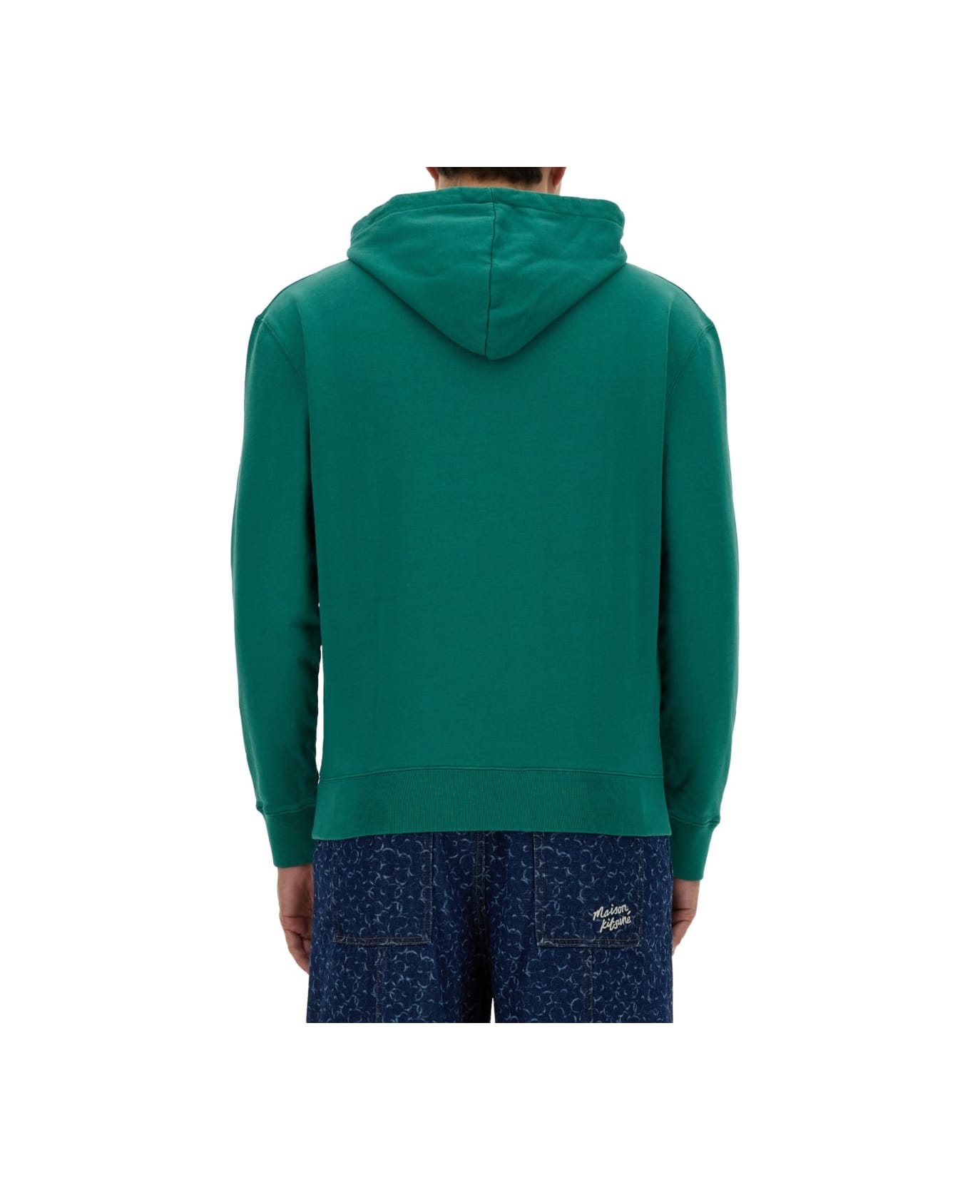 Maison Kitsuné "fox Head" Sweatshirt - GREEN