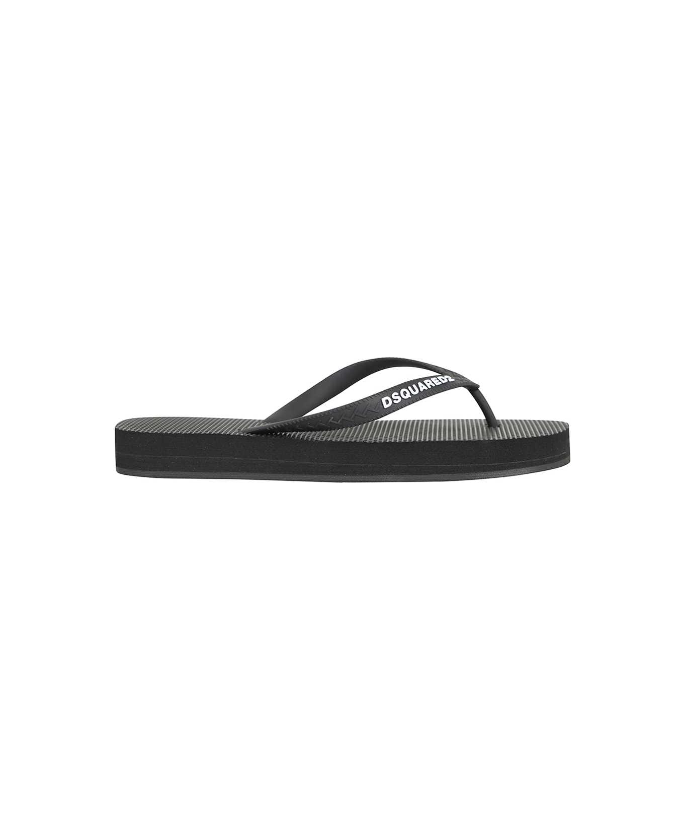 Dsquared2 Rubber Thong-sandals - black