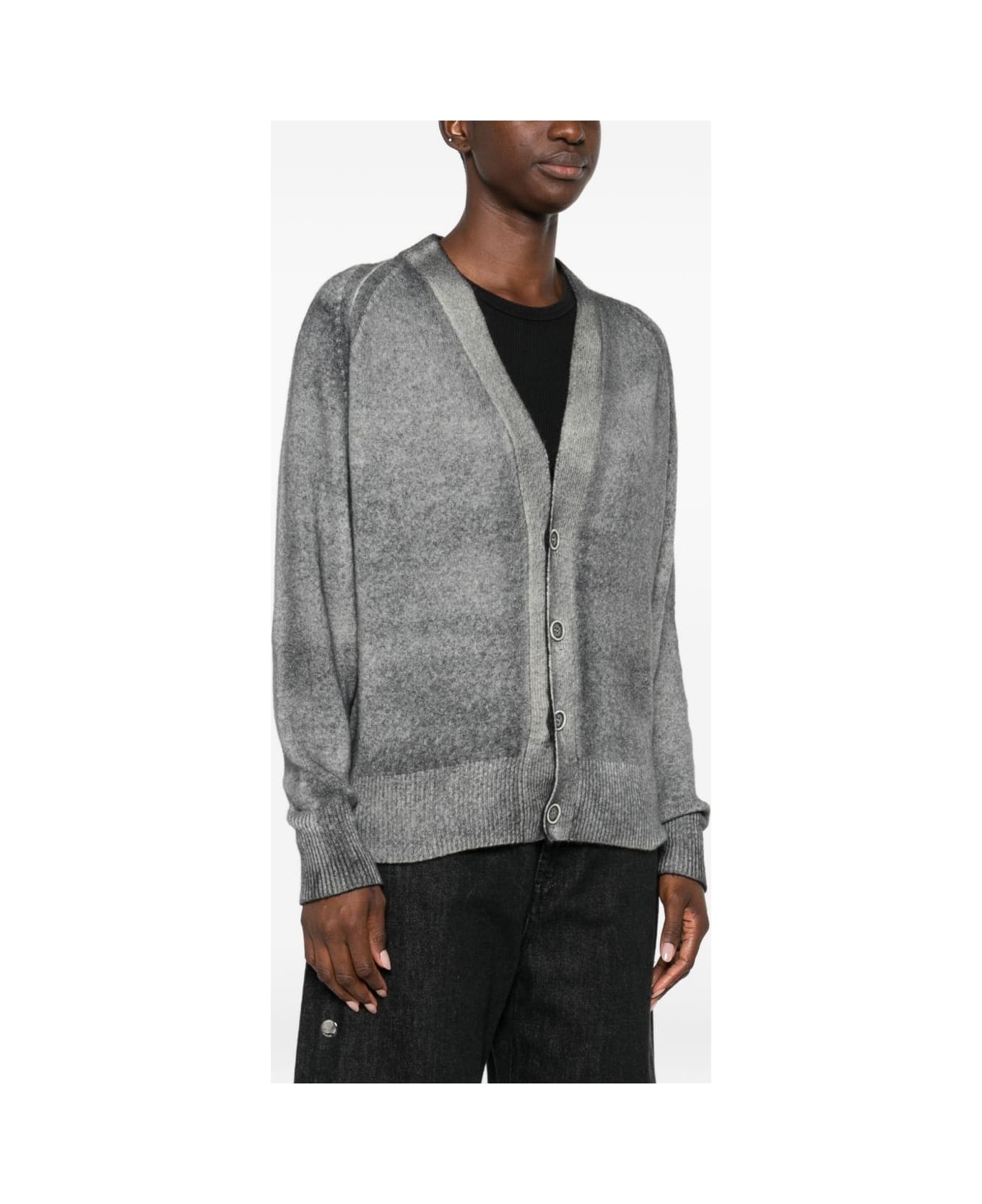 Avant Toi Wool And Cashmere V-necked Cardigan - Grey