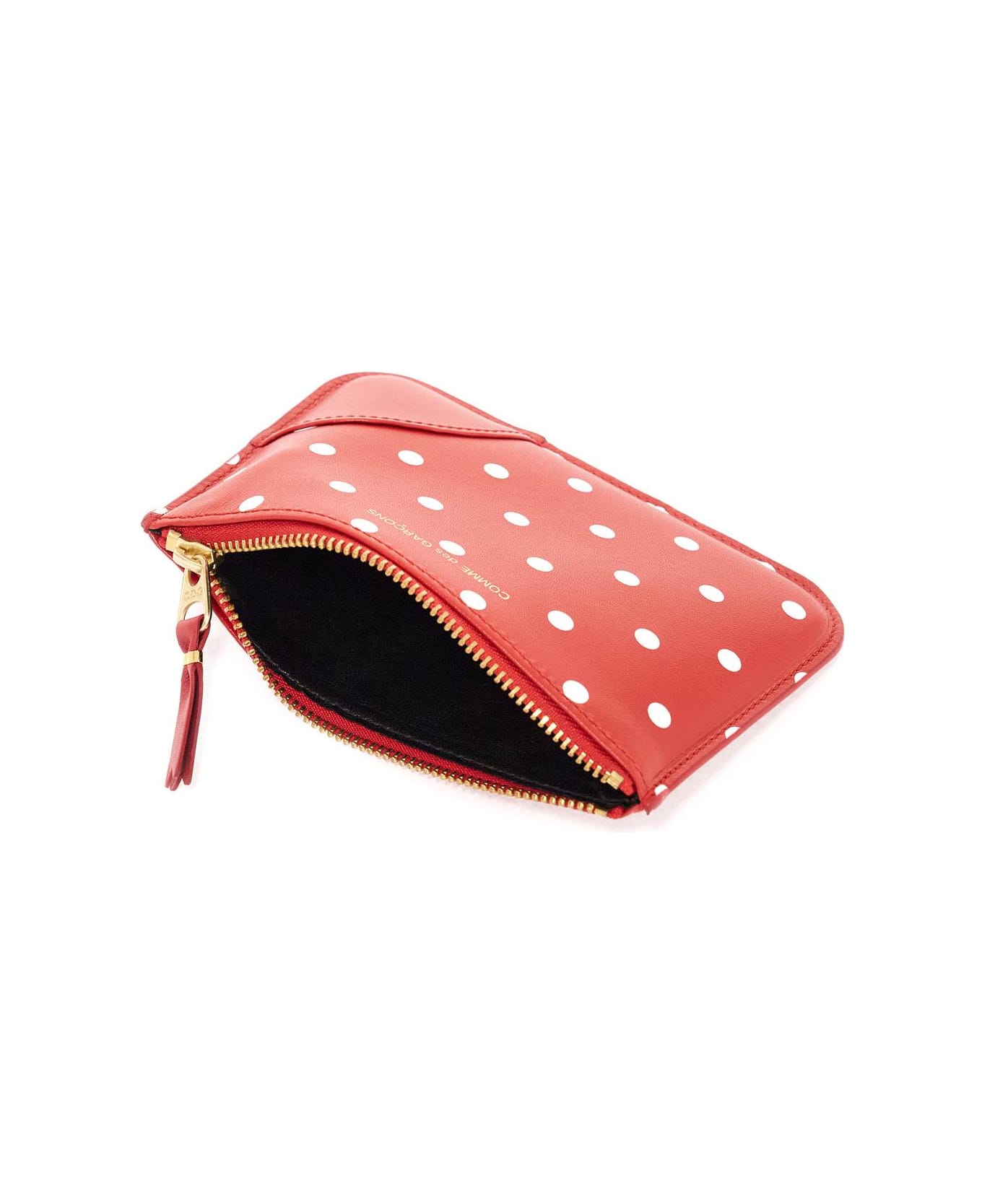 Comme des Garçons Wallet Polka Dot Patterned - RED (Red)