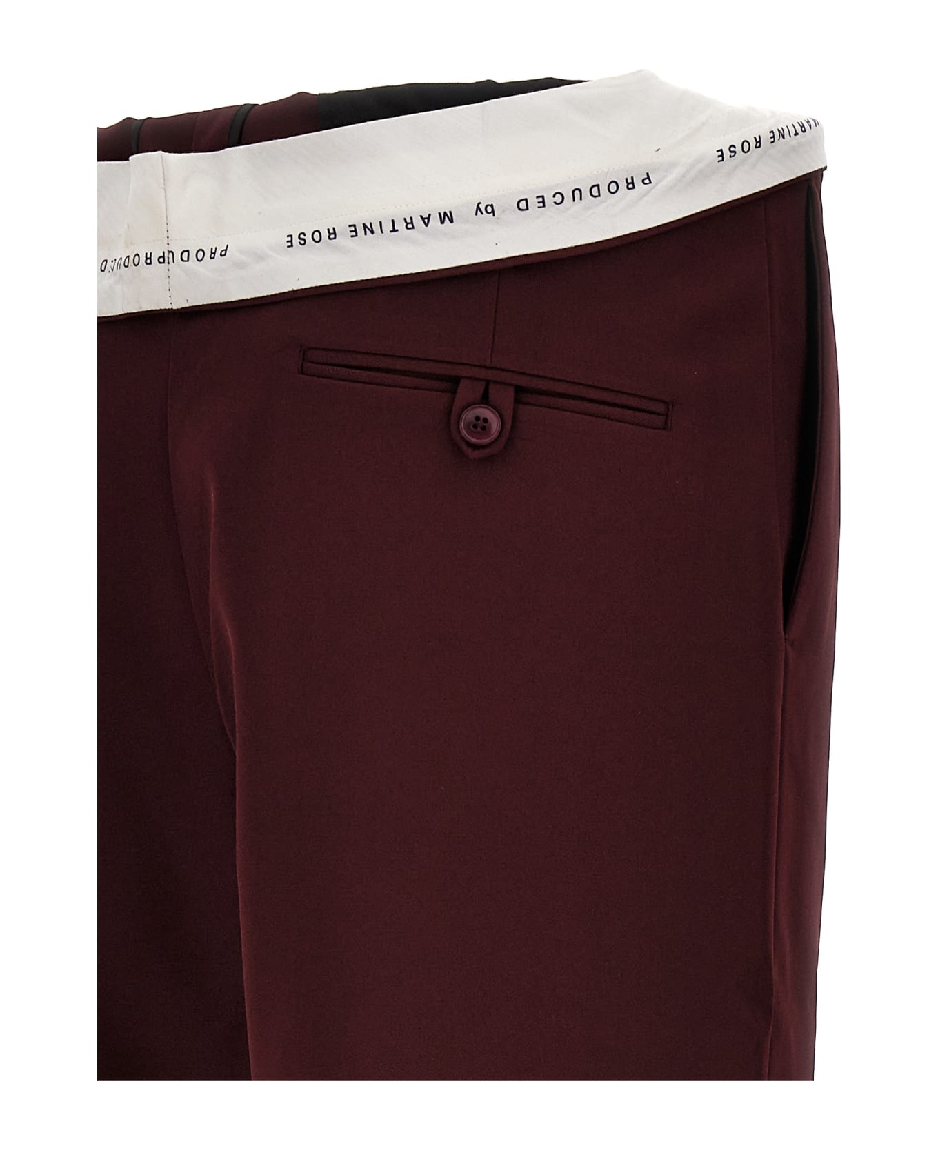Martine Rose 'rolled Waistband Tailored' Pants - Bordeaux