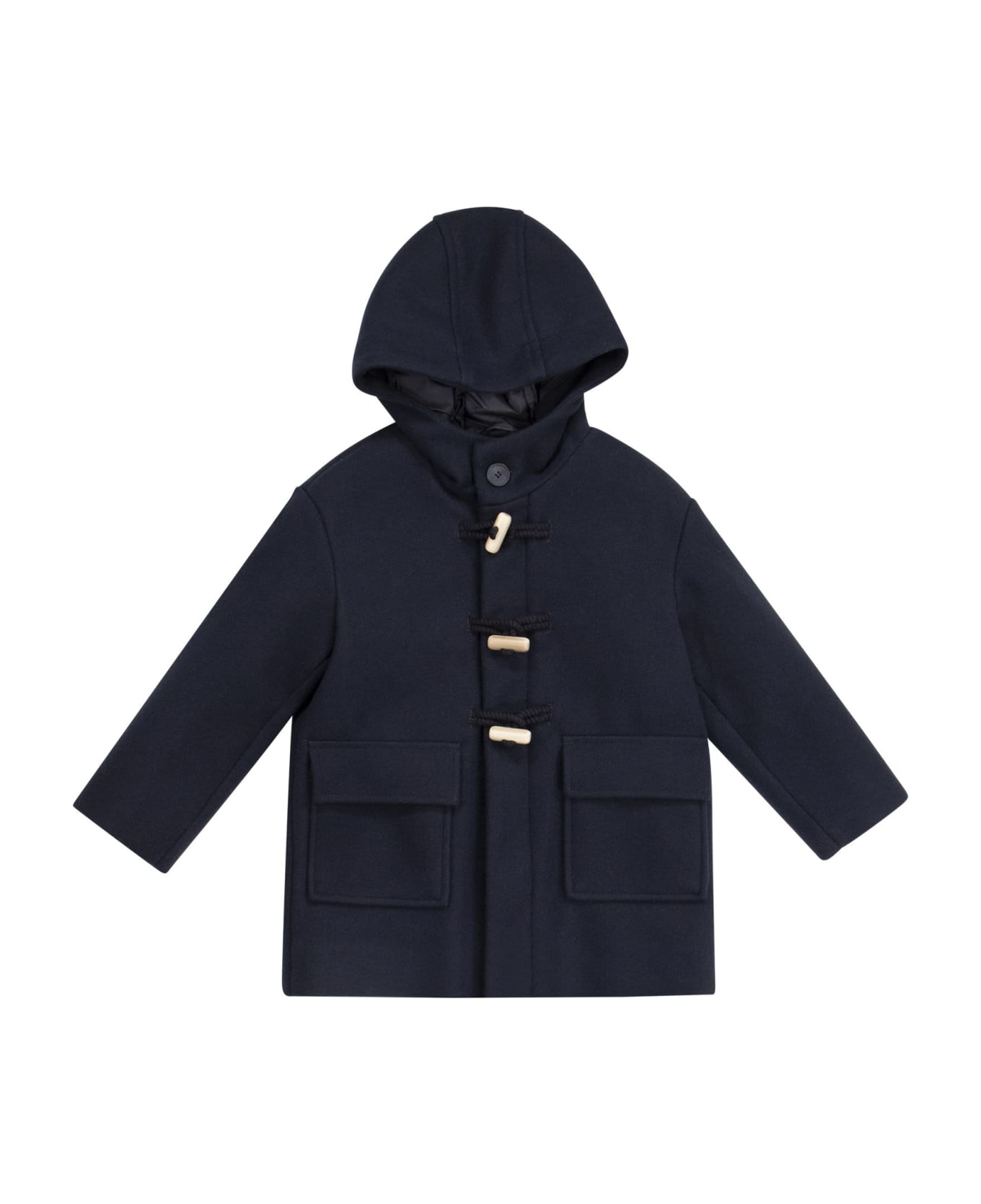Il Gufo Padded Montgomery With Toggles - Blue コート＆ジャケット