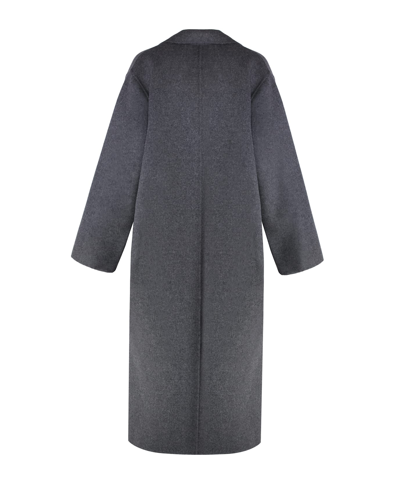 Weekend Max Mara Galosce Single-breasted Long Coat - grey