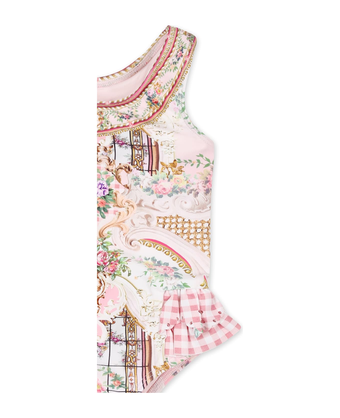 Camilla Pink Swimsuit For Baby Girl With Floral Print - Pink