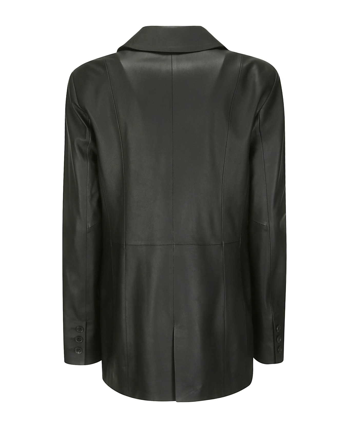 Desa 1972 Leather Blazer Jacket - BLACK ブレザー