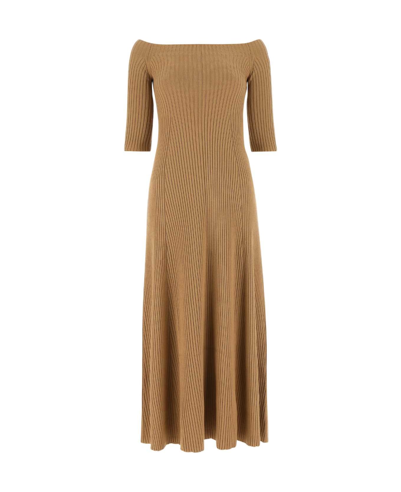 Chloé Beige Wool Blend Dress - 26A ワンピース＆ドレス