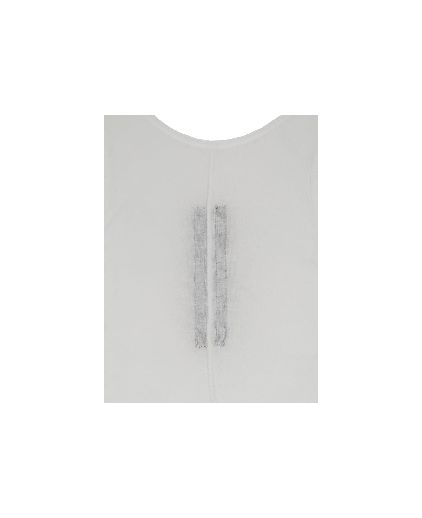 DRKSHDW White Racerback Top With Oversize Band In Cotton Man - White