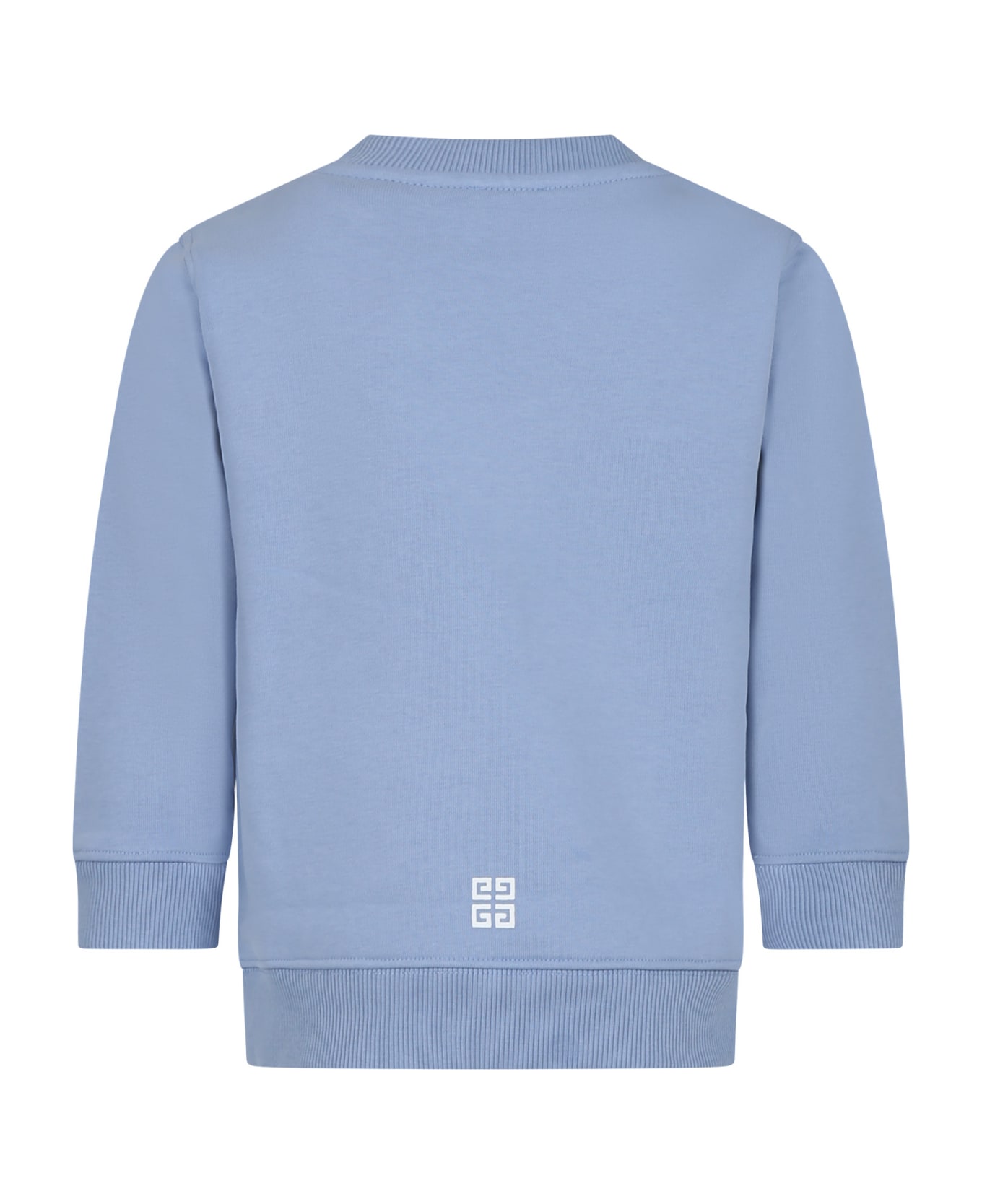 Givenchy Light Blue Sweatshirt For Boy With Logo - Light Blue