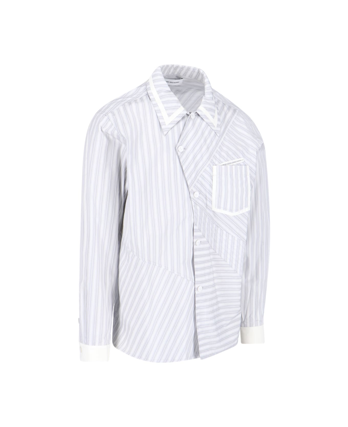Kiko Kostadinov Stripe Asymmetric Shirt - Gray シャツ
