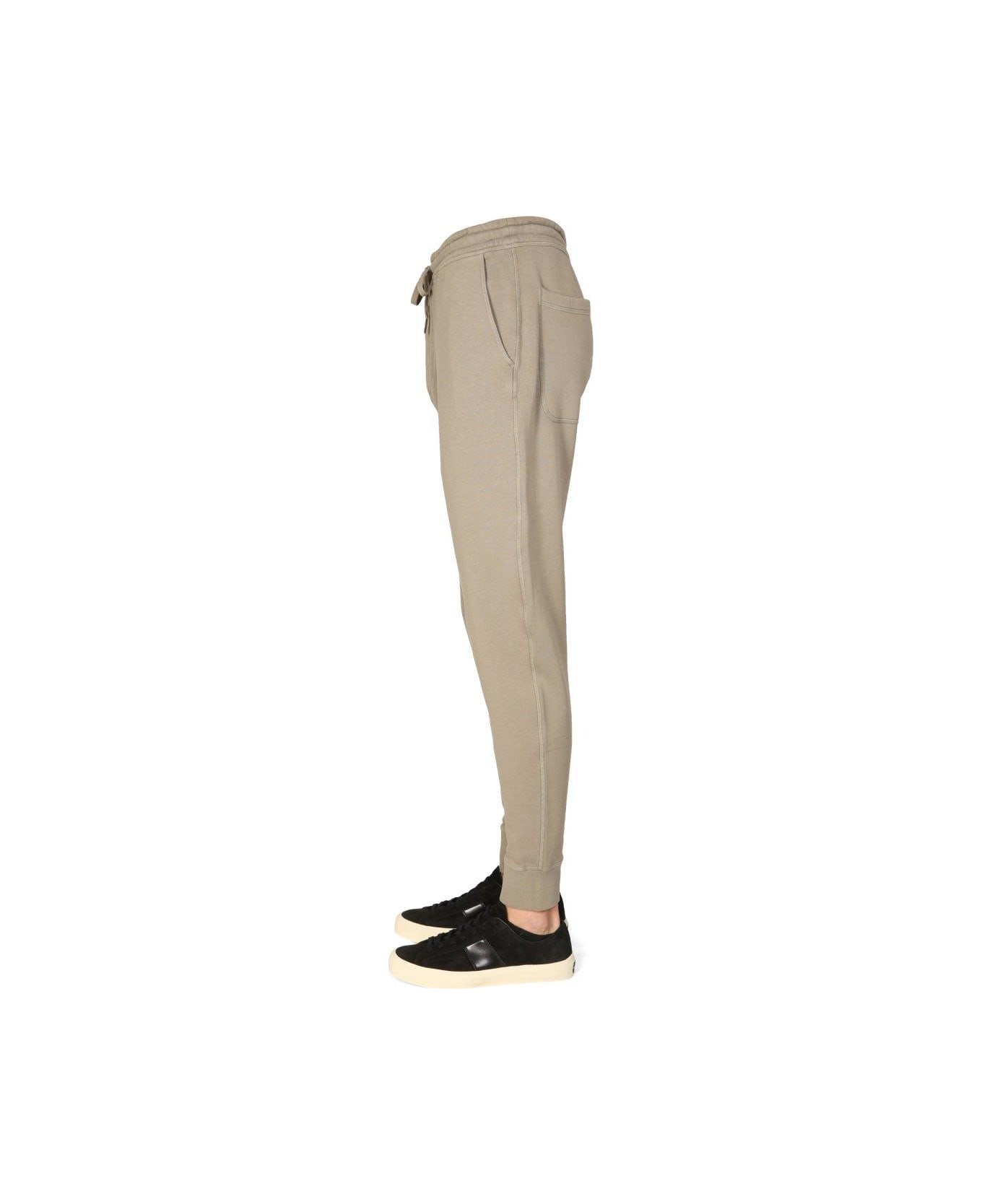 Tom Ford Elasticated-waist Drawstring Jogging Pants - MILITARY GREEN スウェットパンツ