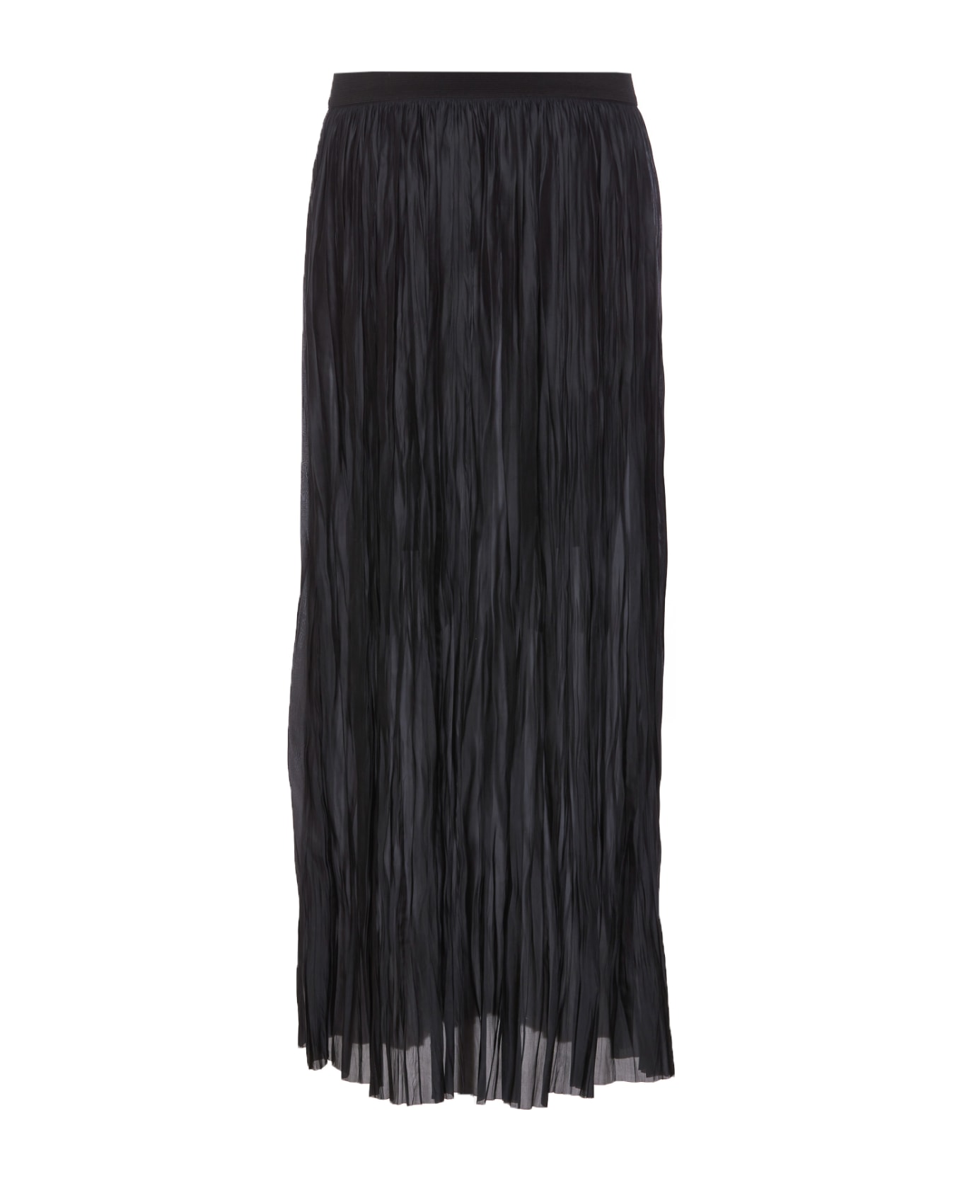 Roberto Collina Long Plisse' Skirt - Black