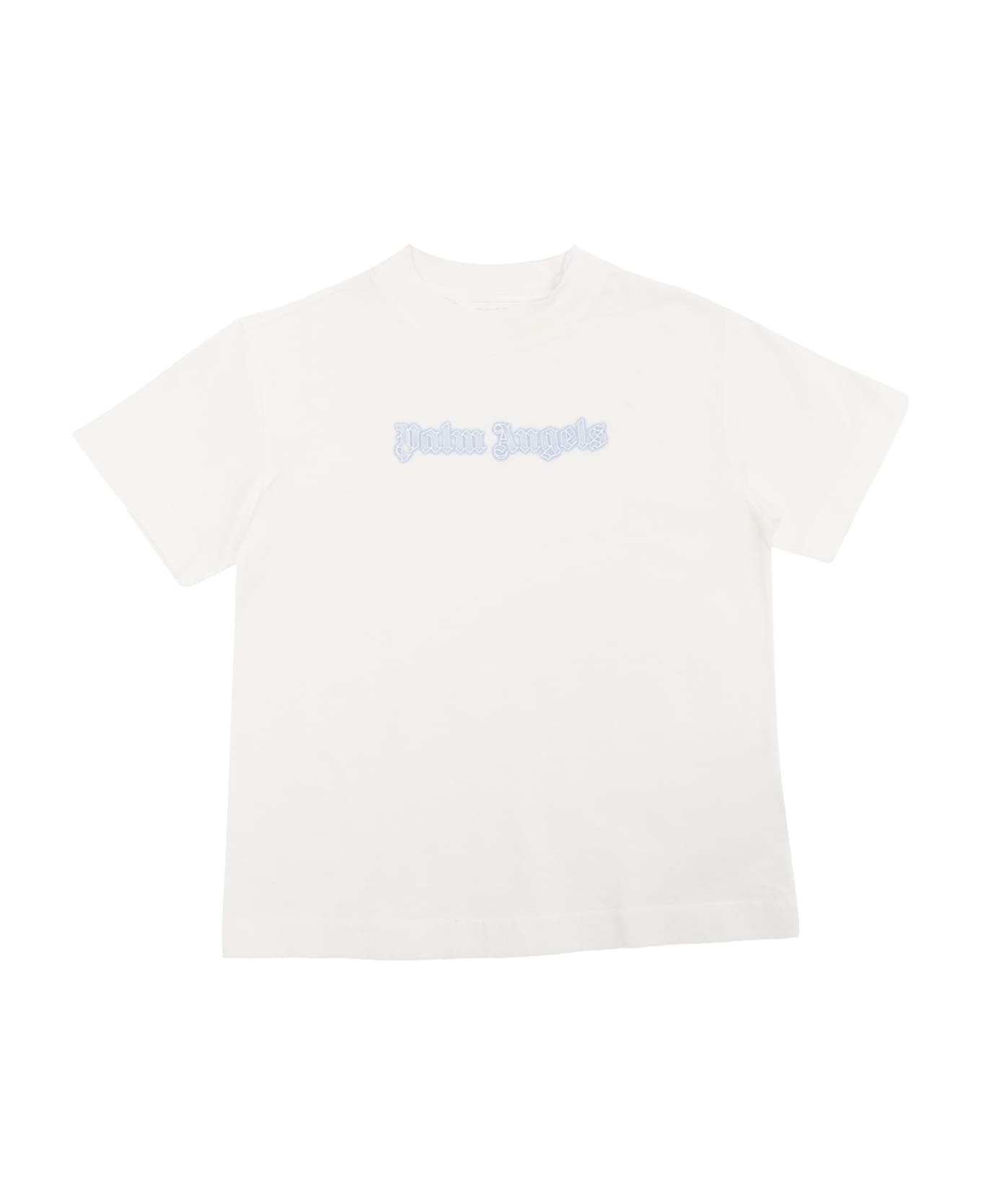 Palm Angels White T-shirt With Logo - WHITE