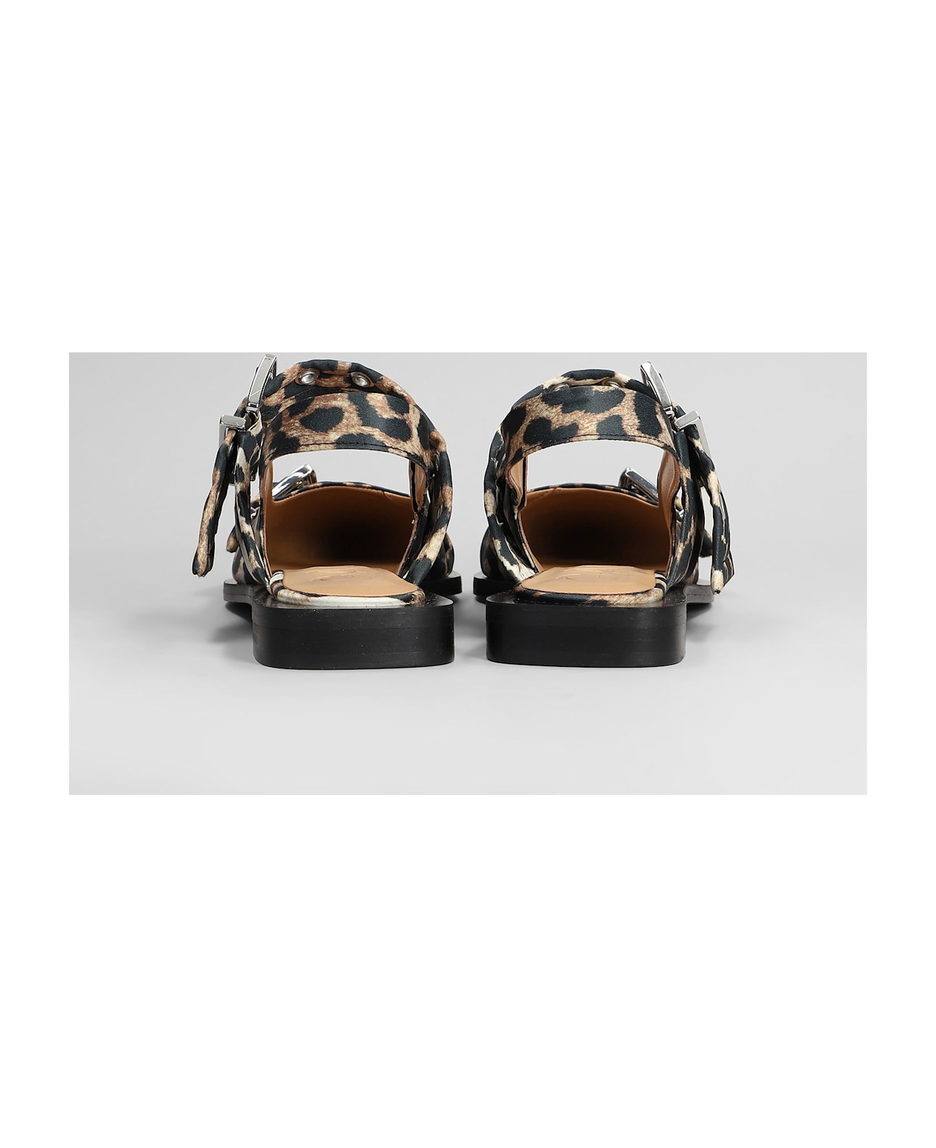 Ganni Ballet Flats In Animalier Polyester - Animalier