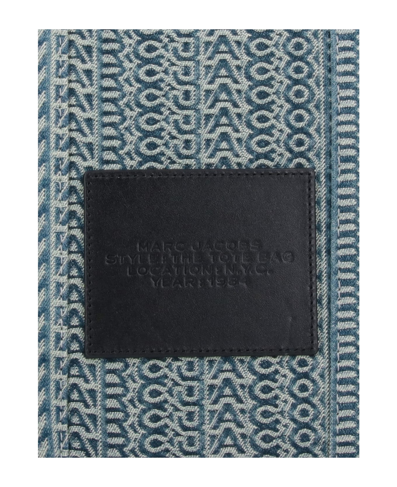 Marc Jacobs The Monogram Washed Denim Medium Tote Bag - Light blue