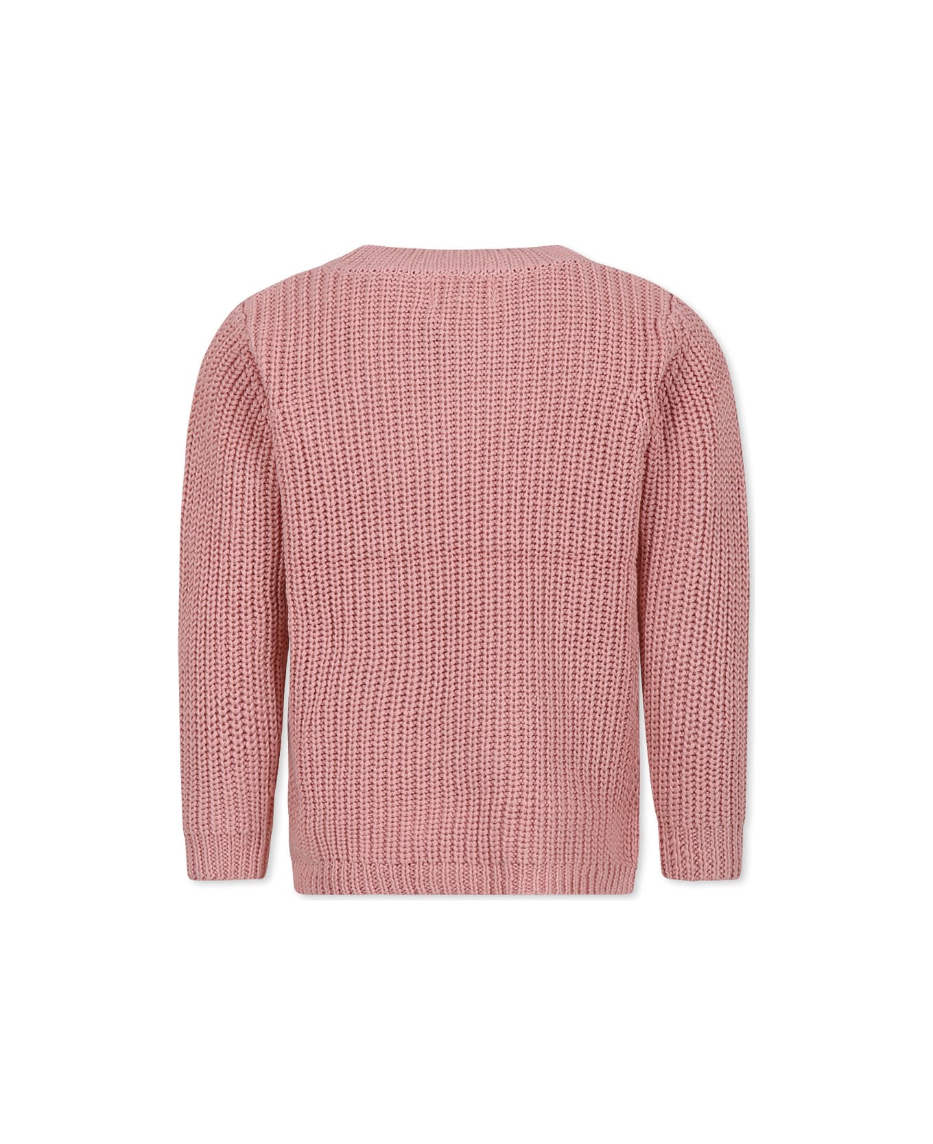 Molo Pink Sweater Pour Fille Avec Logo - Pink